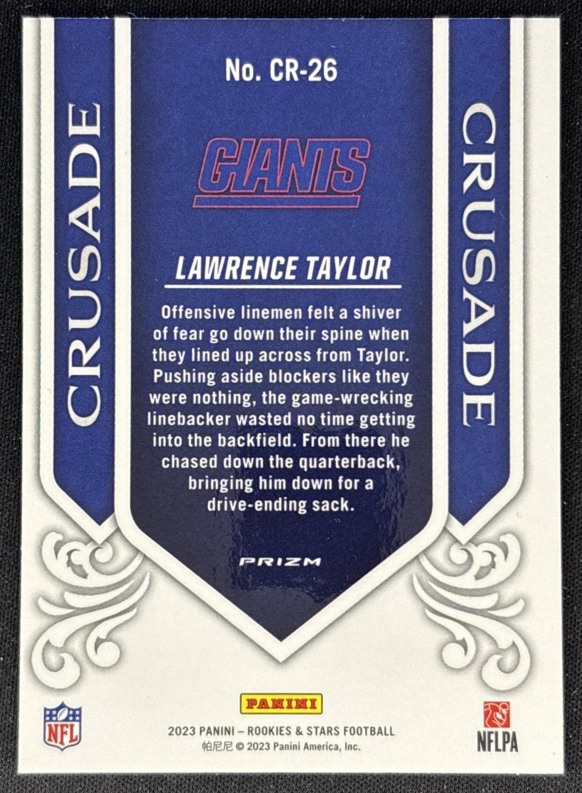 Lawrence Taylor 2023 Panini Rookies & Stars Crusade Silver Giants