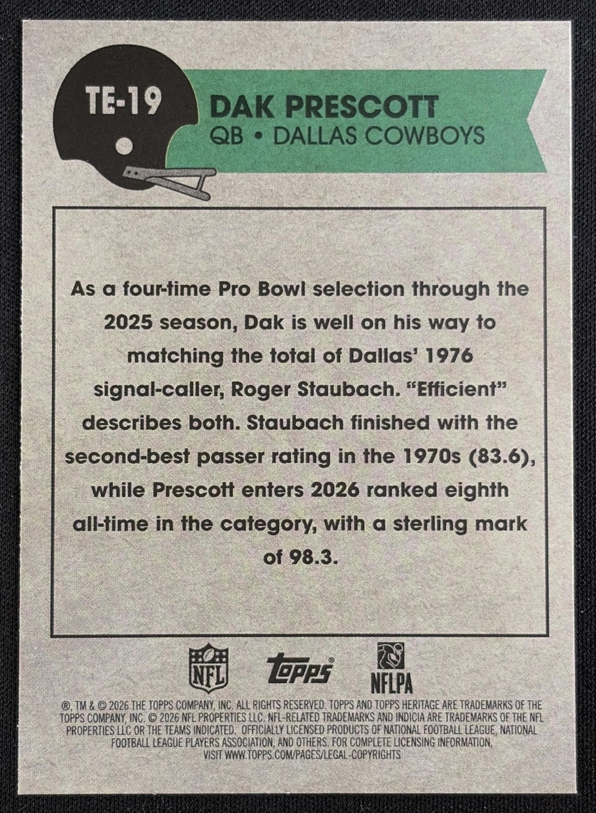 Dak Prescott 2026 Topps Heritage The Expansion Cowboys