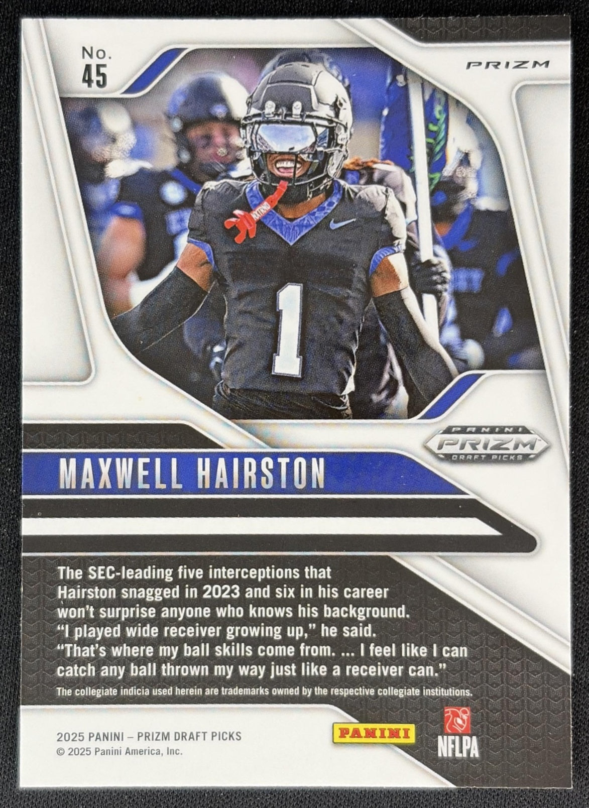 Maxwell Hairston 2025 Panini Prizm Draft Picks Red Ice Bills Back