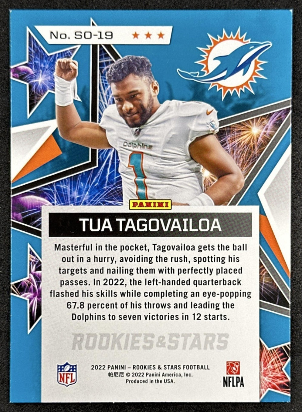 Tua Tagovailoa 2022 Rookies & Stars Standing Ovation Dolphins Back