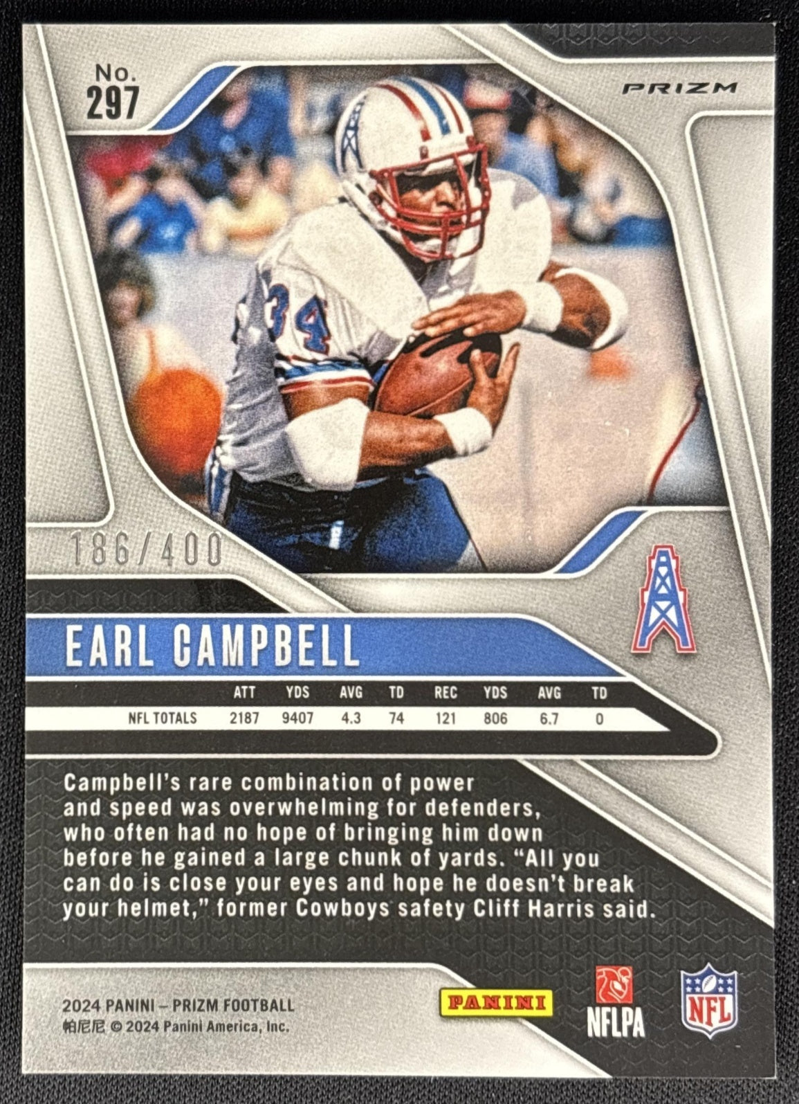 Earl Campbell 2024 Panini Prizm Pandora /400 Titans Sports Trading Cards