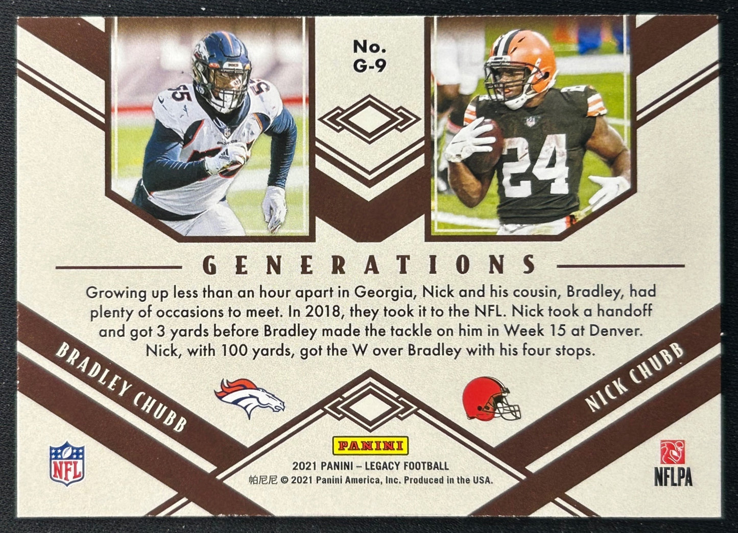 Bradley Chubb Nick 2021 Legacy Generations back