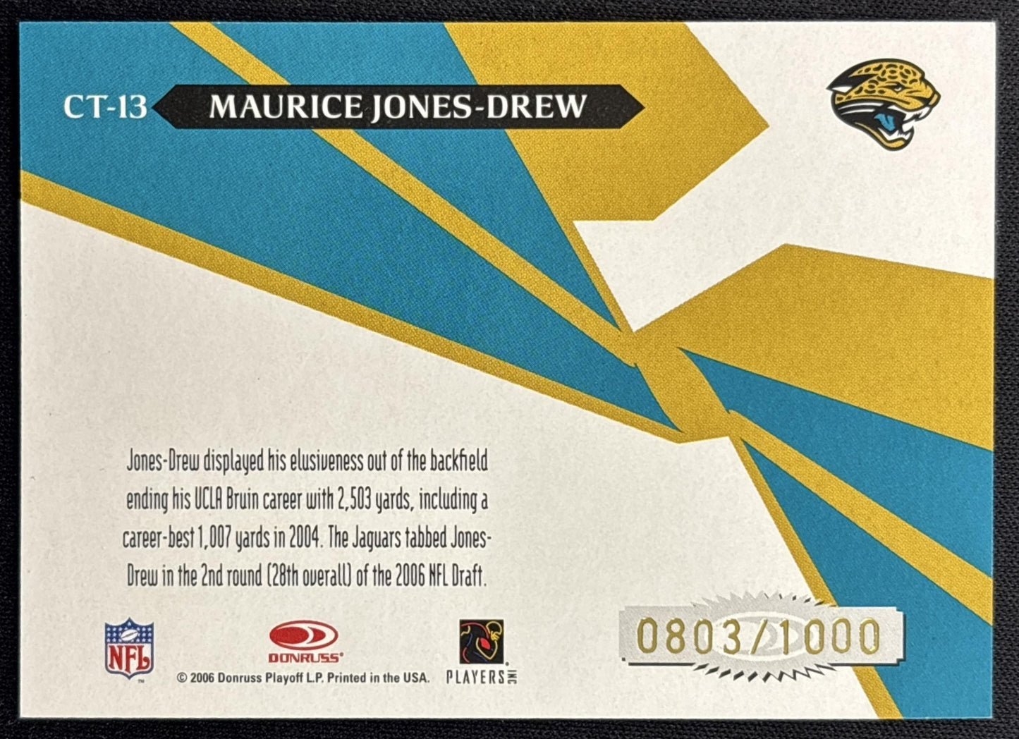 Maurice Jones-Drew Cross Training /1000 Jaguars back
