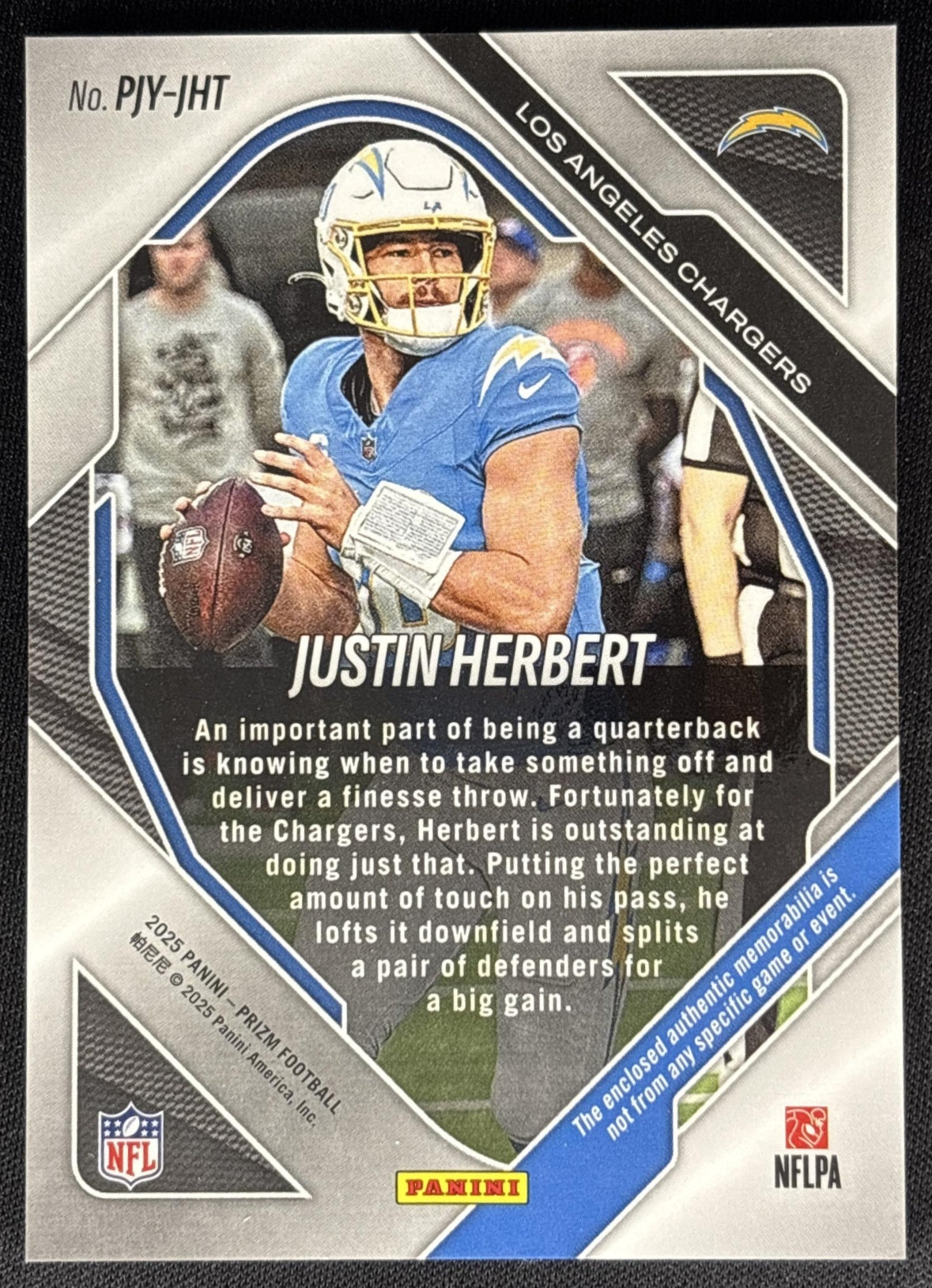 Justin Herbert 2025 Panini Prizm Premier Jerseys Chargers