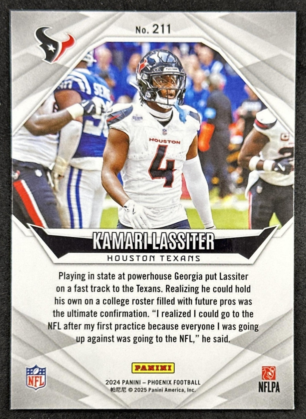 Kamari Lassiter 2024 Panini Phoenix Texans back