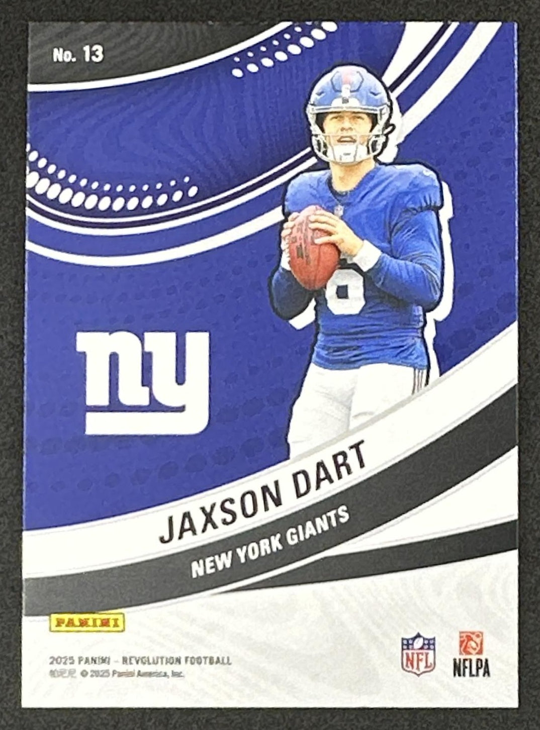 Jaxson Dart 2025 Panini Revolution Futures Giants