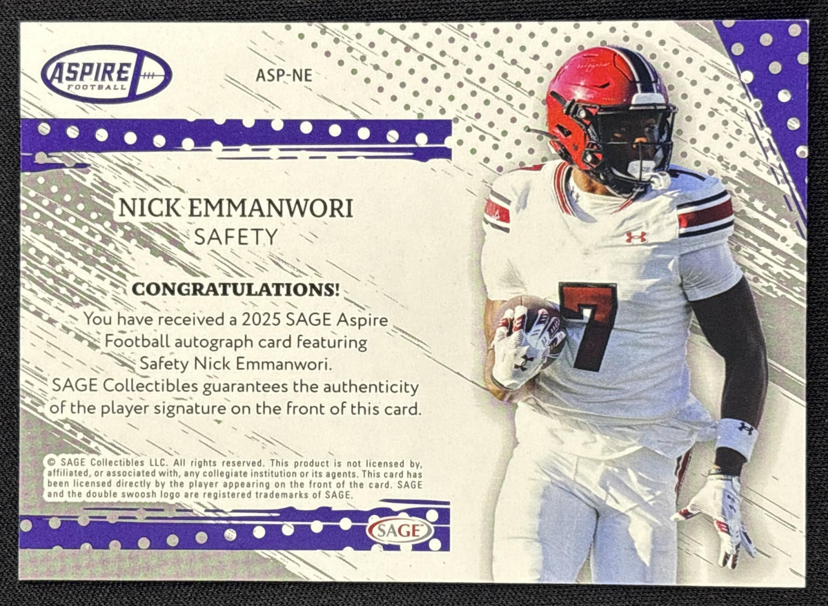 Nick Emmanwori 2025 SAGE Aspire Auto