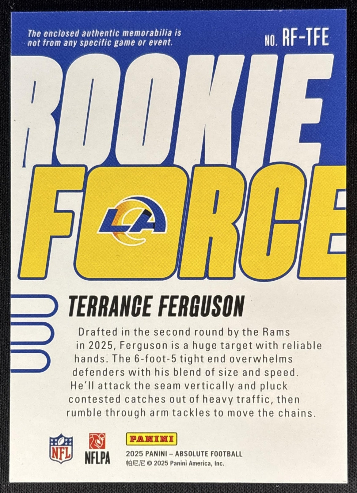 Terrance Ferguson 2025 Panini Absolute Rookie Force
