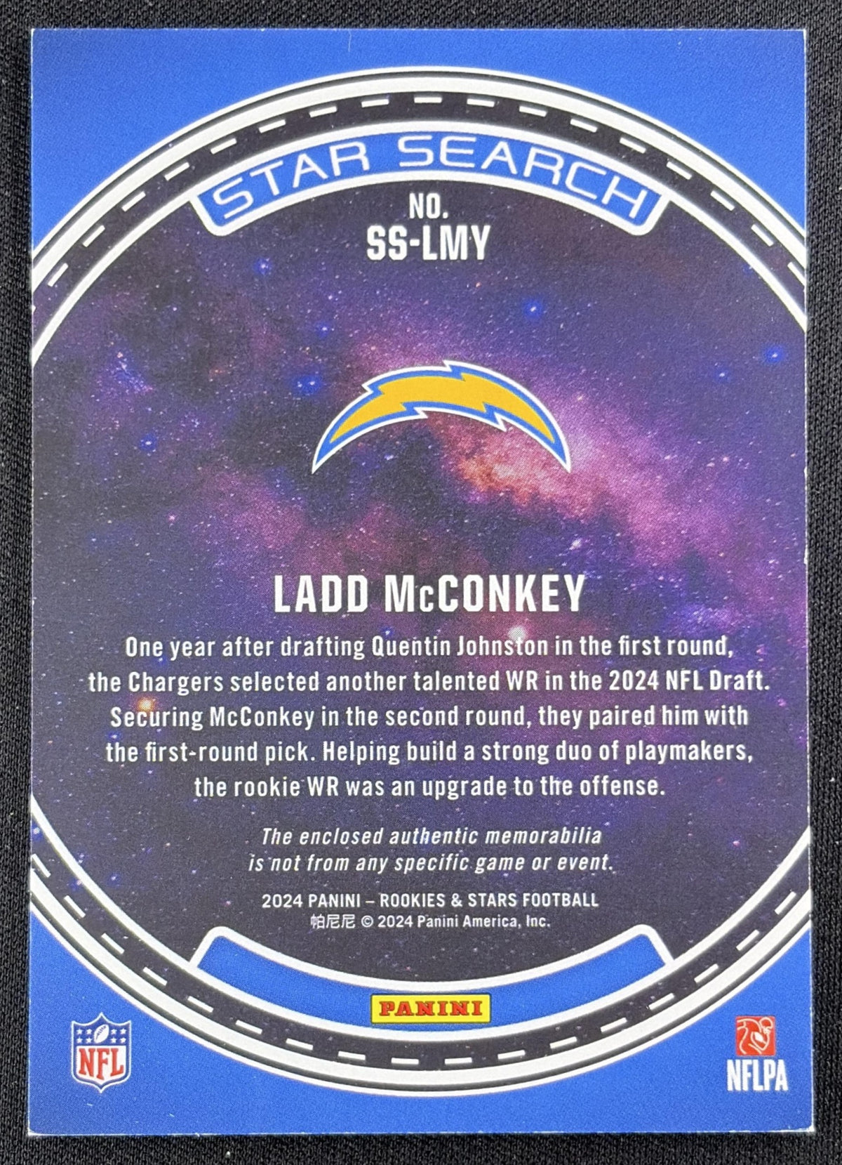 Ladd McConkey 2024 Panini Rookies & Stars Star Search Chargers