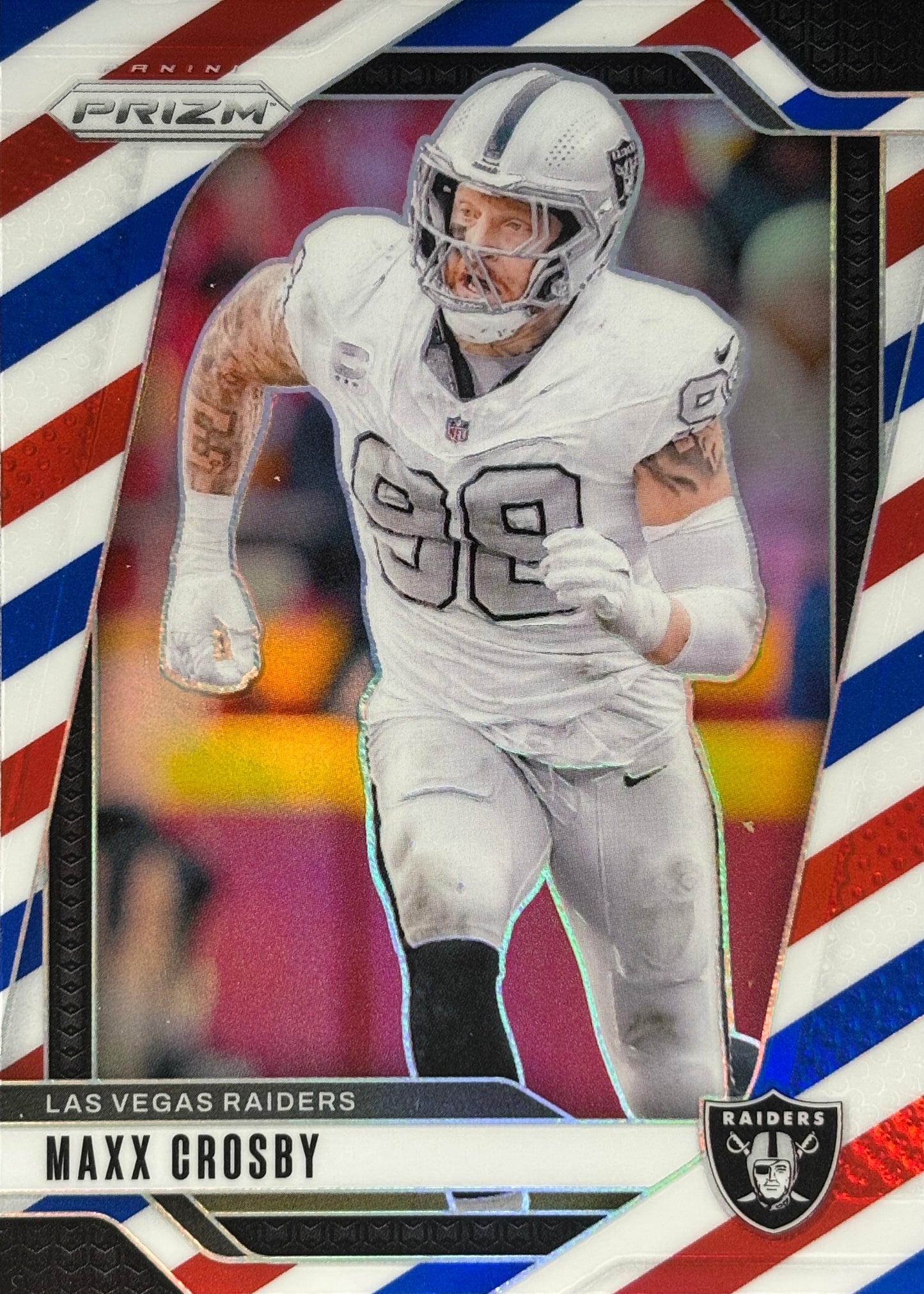 Maxx Crosby Prizm Red White Blue Raiders