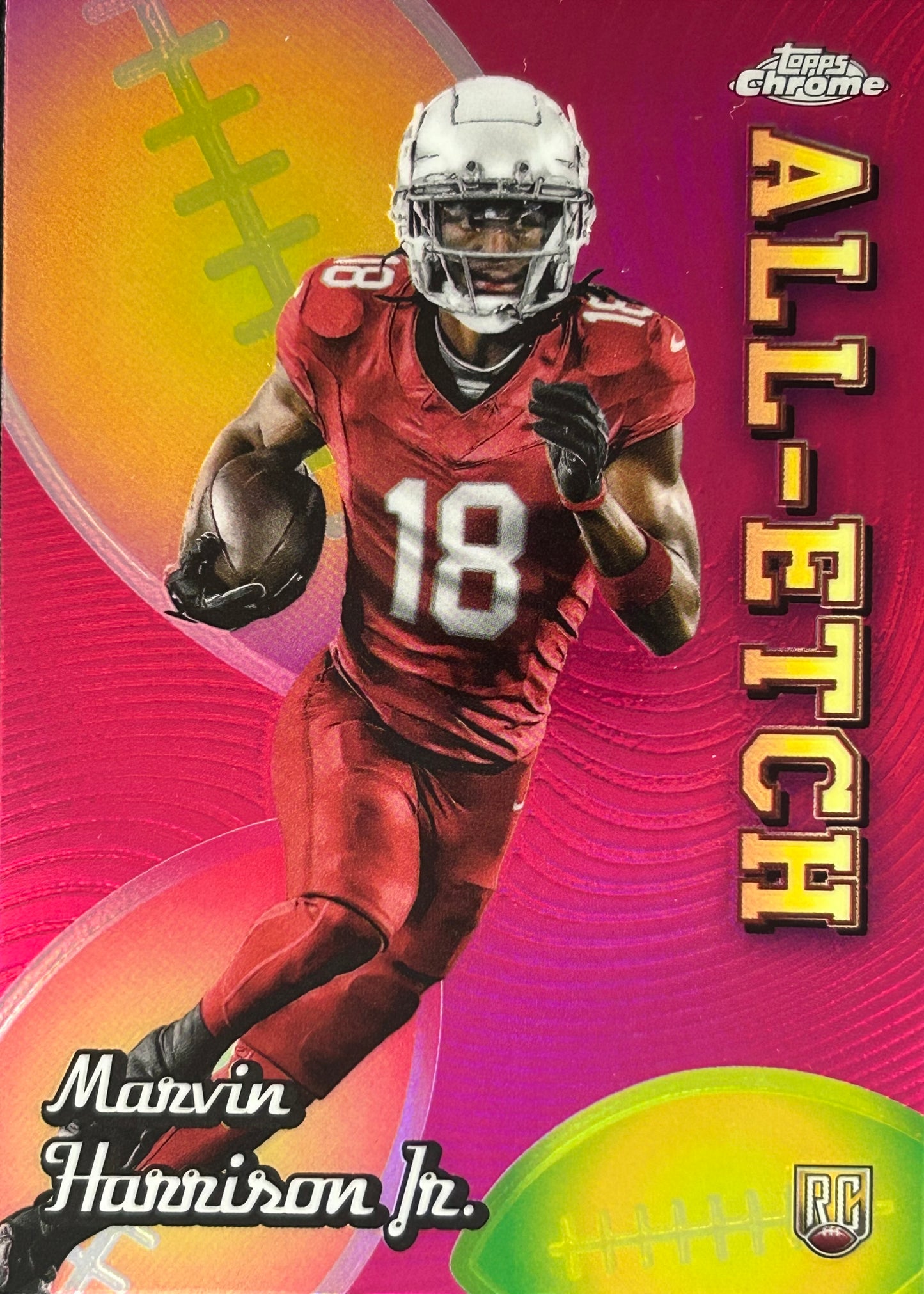 Marvin Harrison Jr. All-Etch Pink Rookie Cardinals