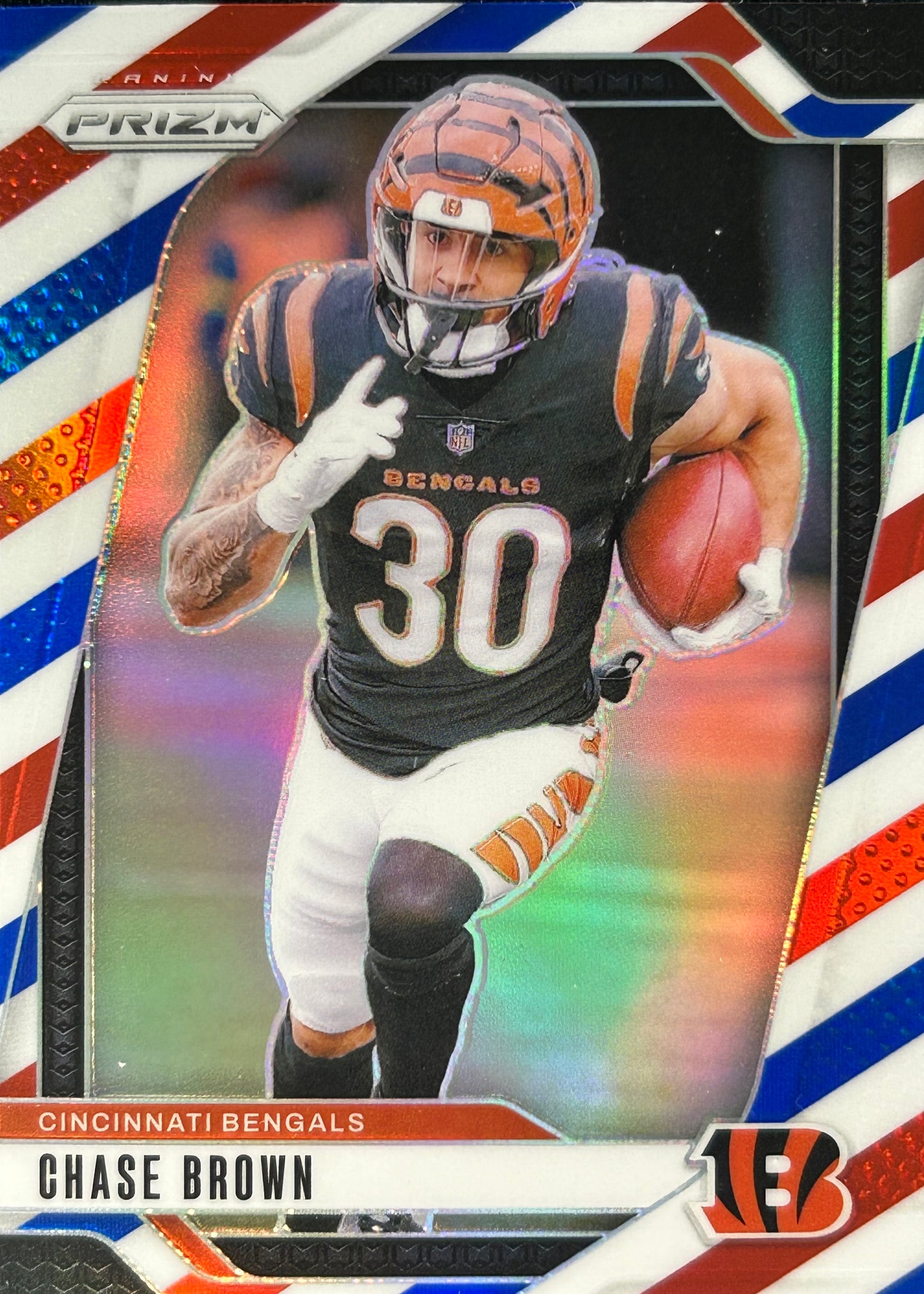 Chase Brown Prizm Red White Blue