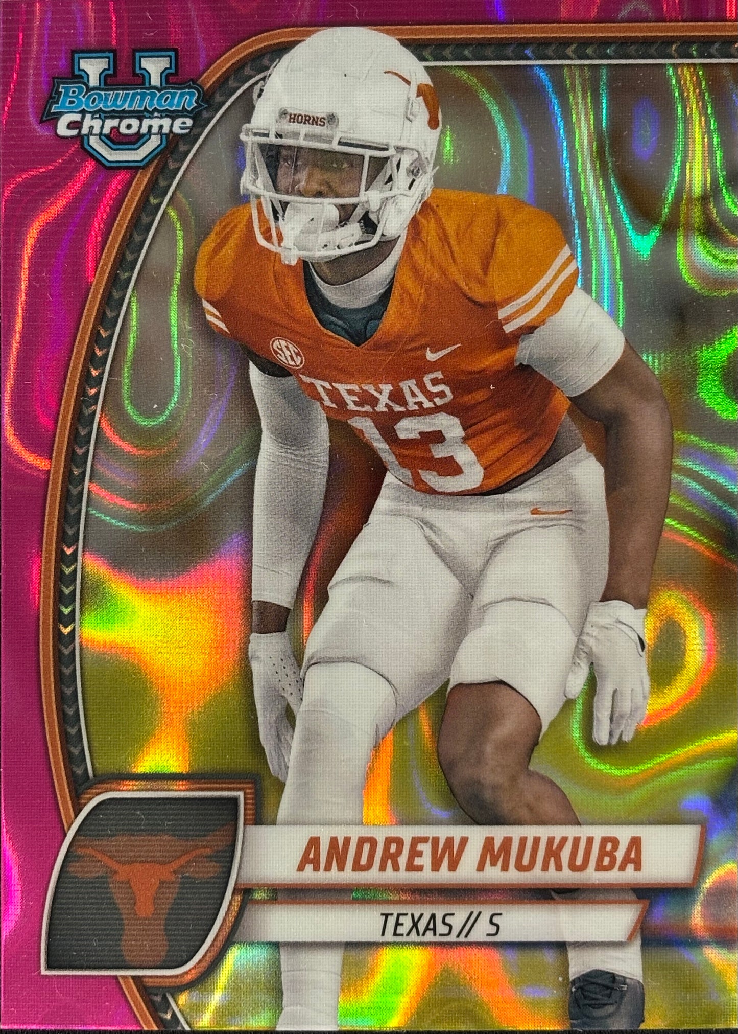 Andrew Mukuba Bowman Chrome Pink Lava Eagles