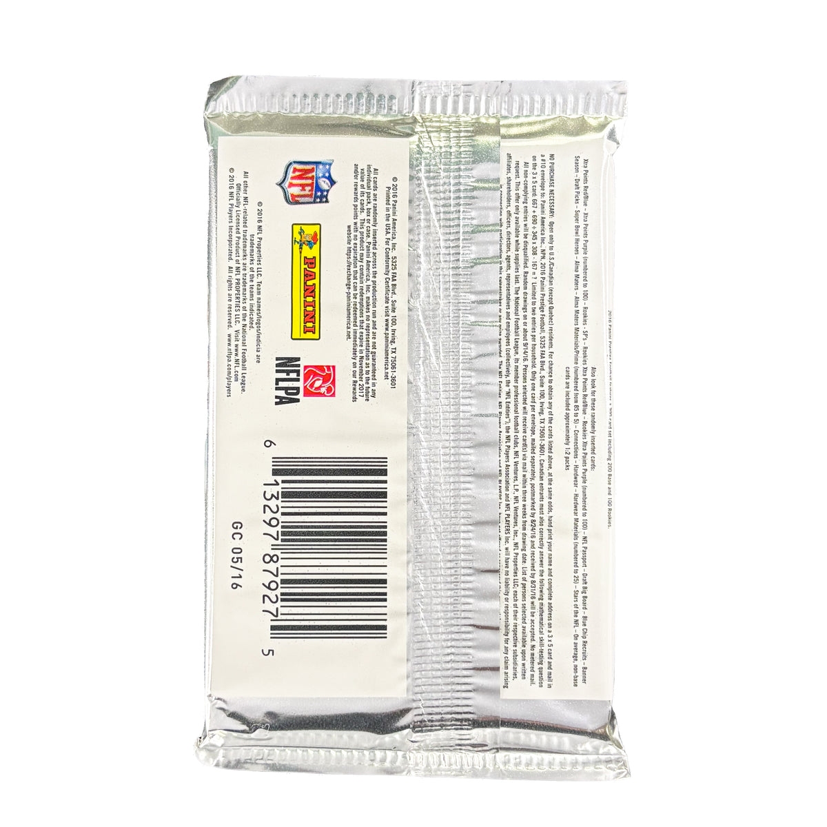 2016 Panini Prestige Football Retail Pack