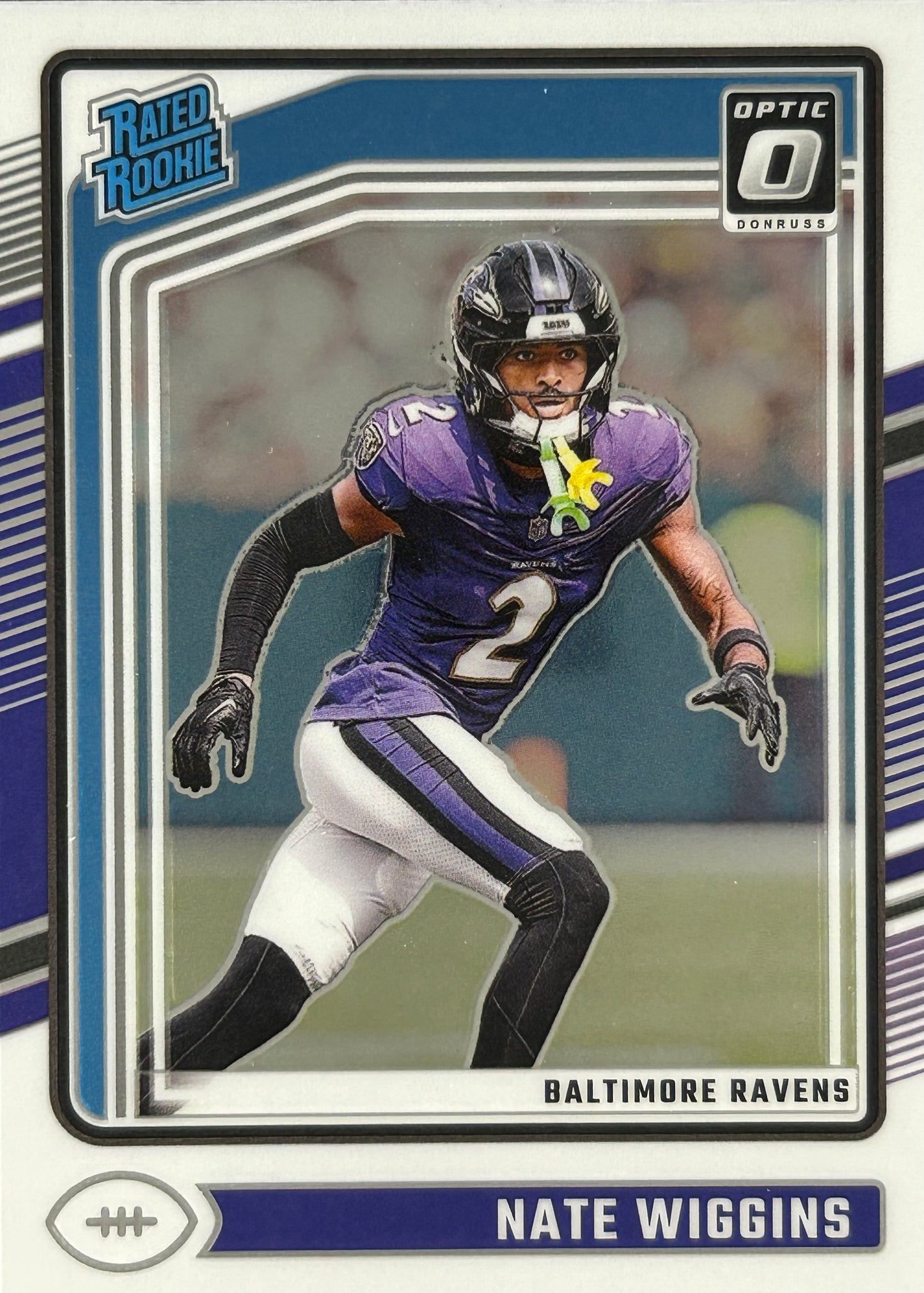 Nate Wiggins Optic Rated Rookie Ravens