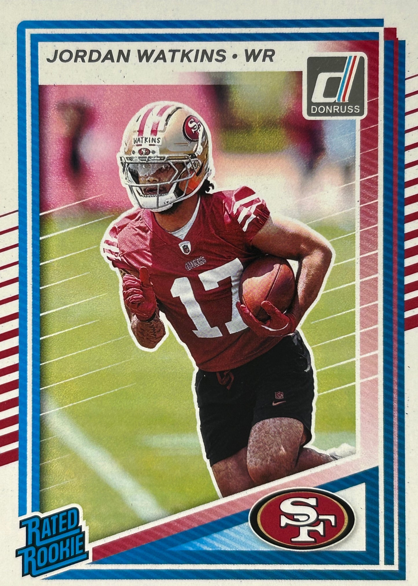 Jordan Watkins Donruss Rated Rookie 49ers Sports Card