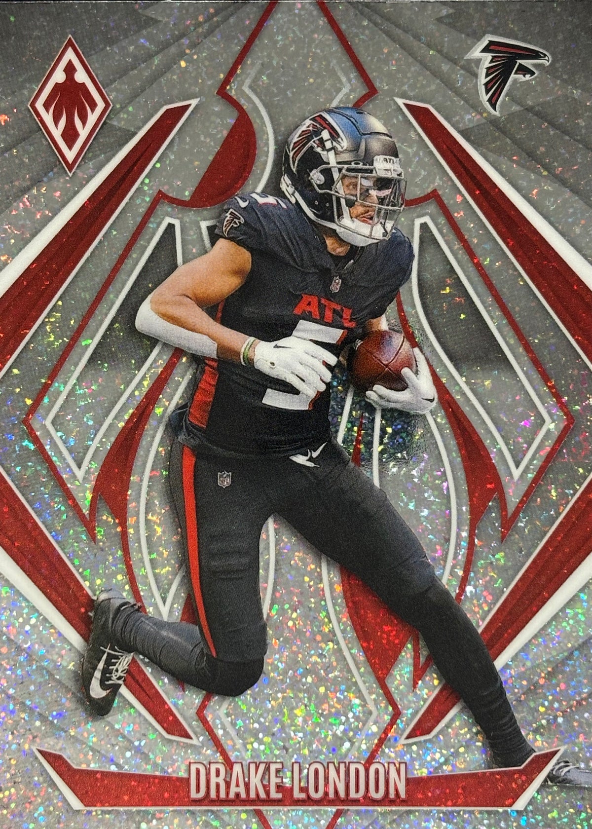 Drake London Phoenix International Glitter Falcons Sports Card