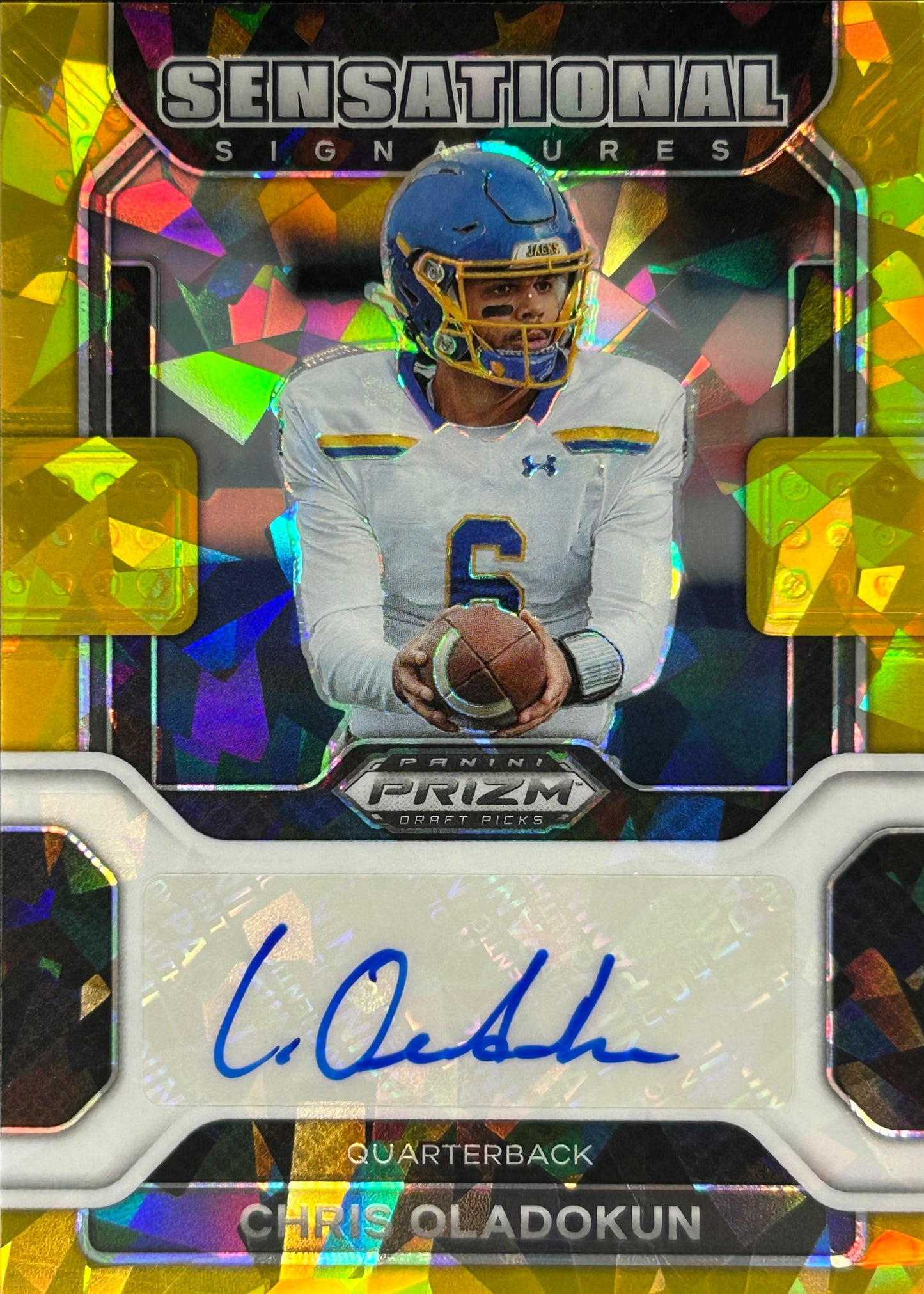 Chris Oladokun Prizm Draft Gold Ice Auto Chiefs