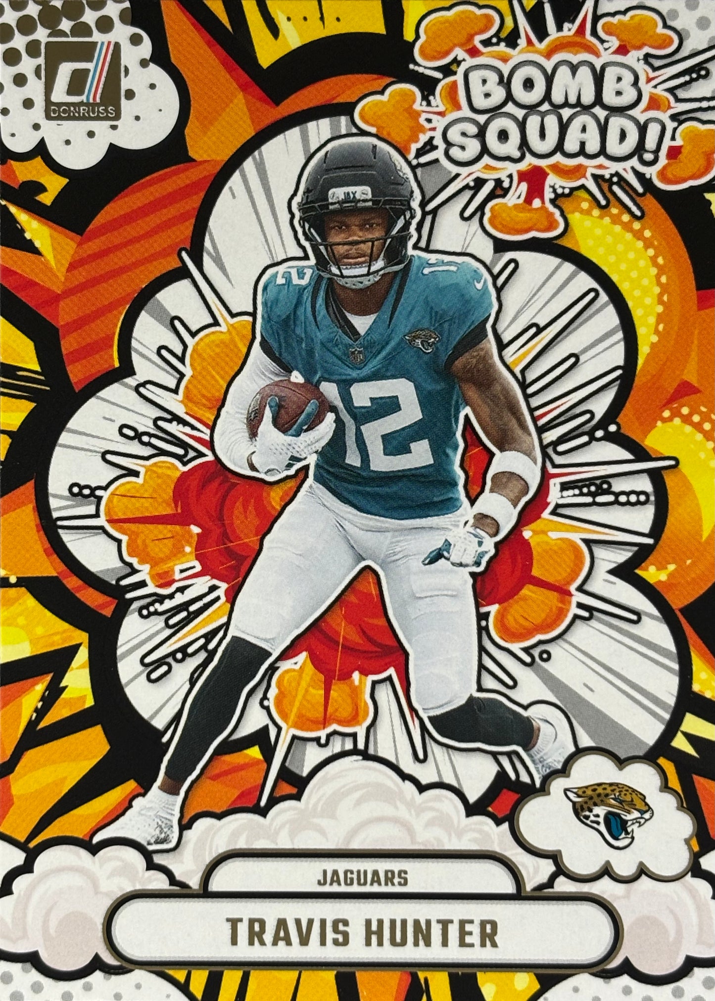 Travis Hunter Bomb Squad Rookie Jaguars Sports Card