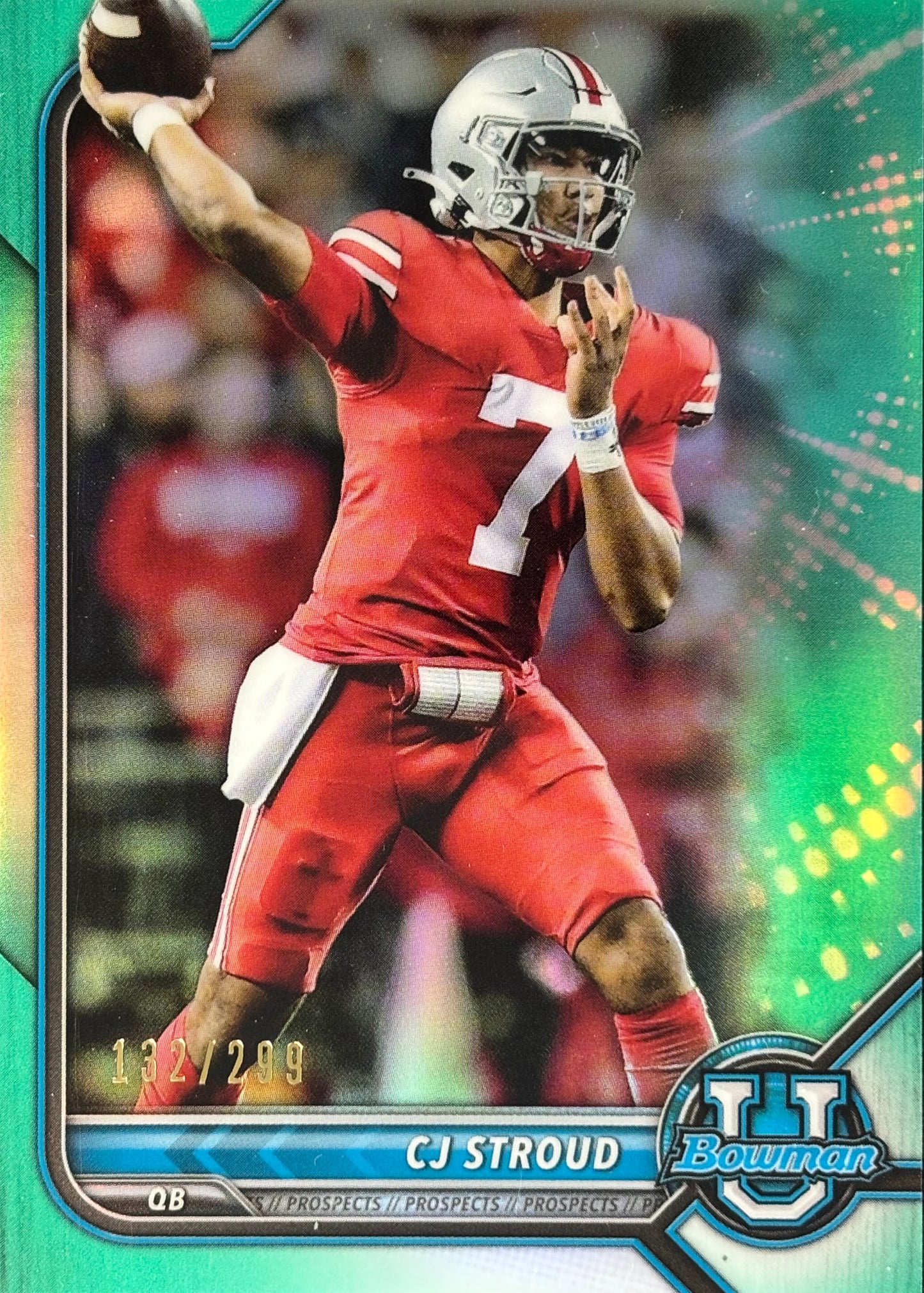 CJ Stroud Bowman Aqua /299 Texans