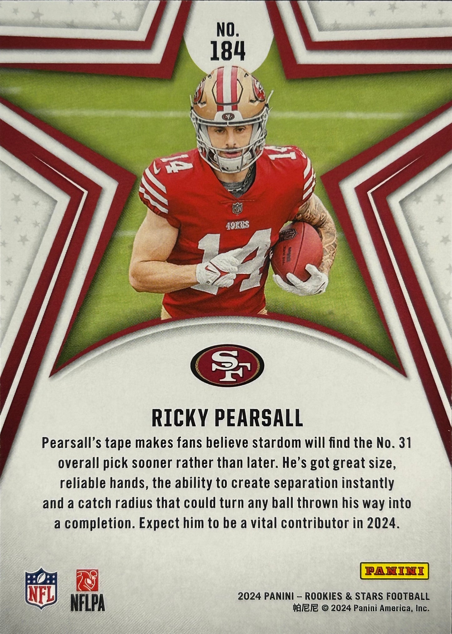 Ricky Pearsall Rookies & Stars Gold /10 Rookie