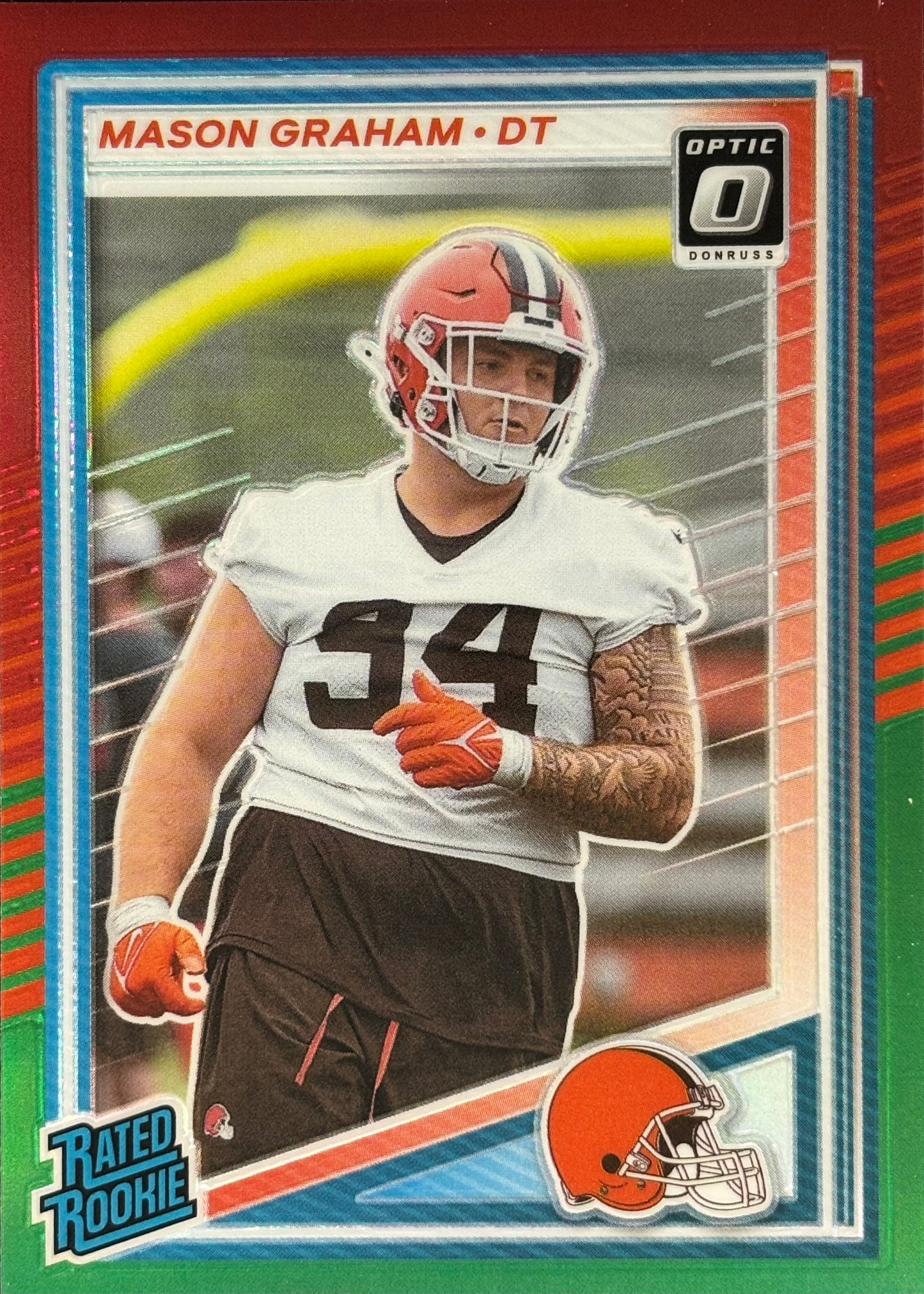 Mason Graham Optic-Preview Red Green Rookie Browns