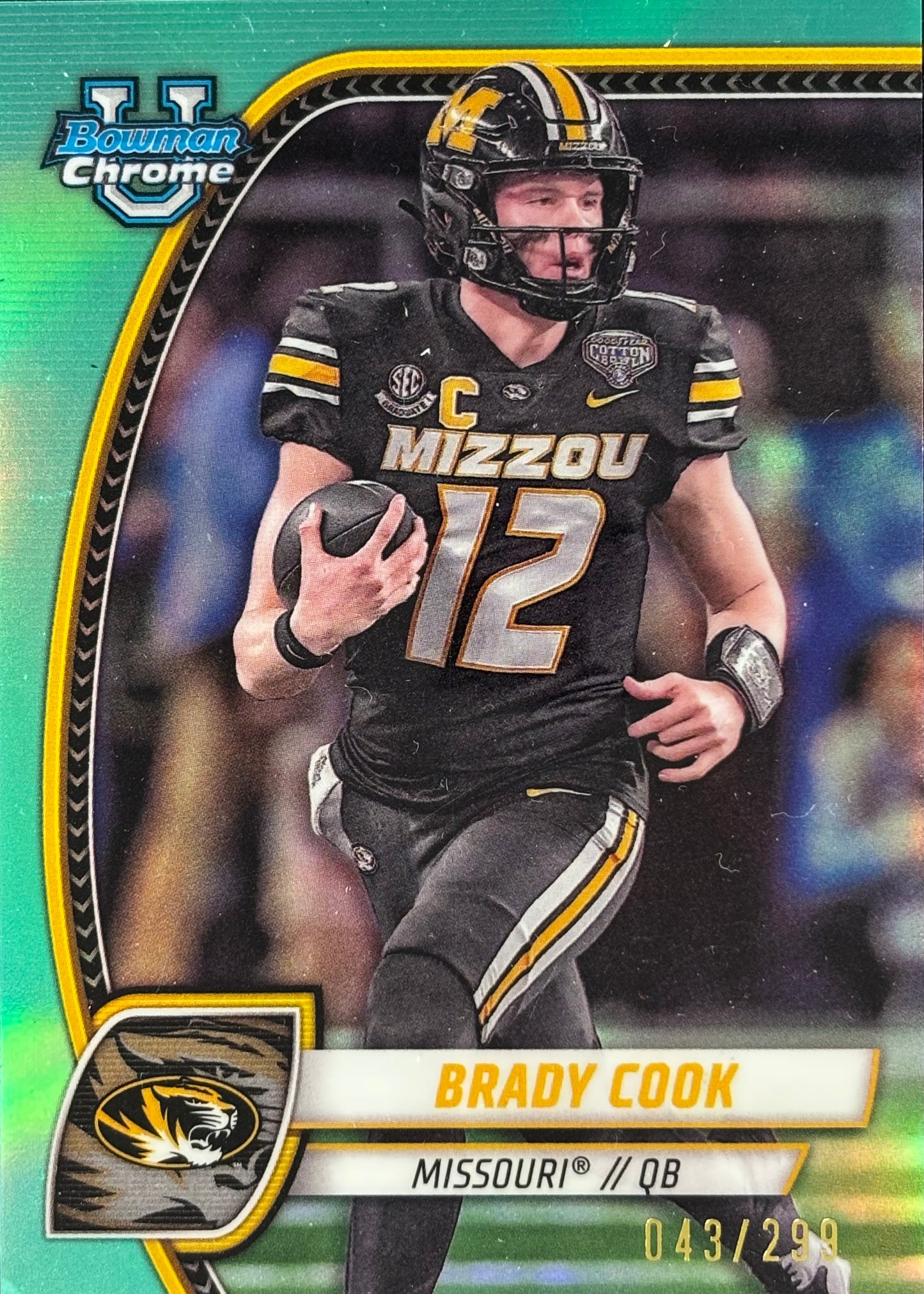 Brady Cook Bowman U Chrome Aqua /299 Jets