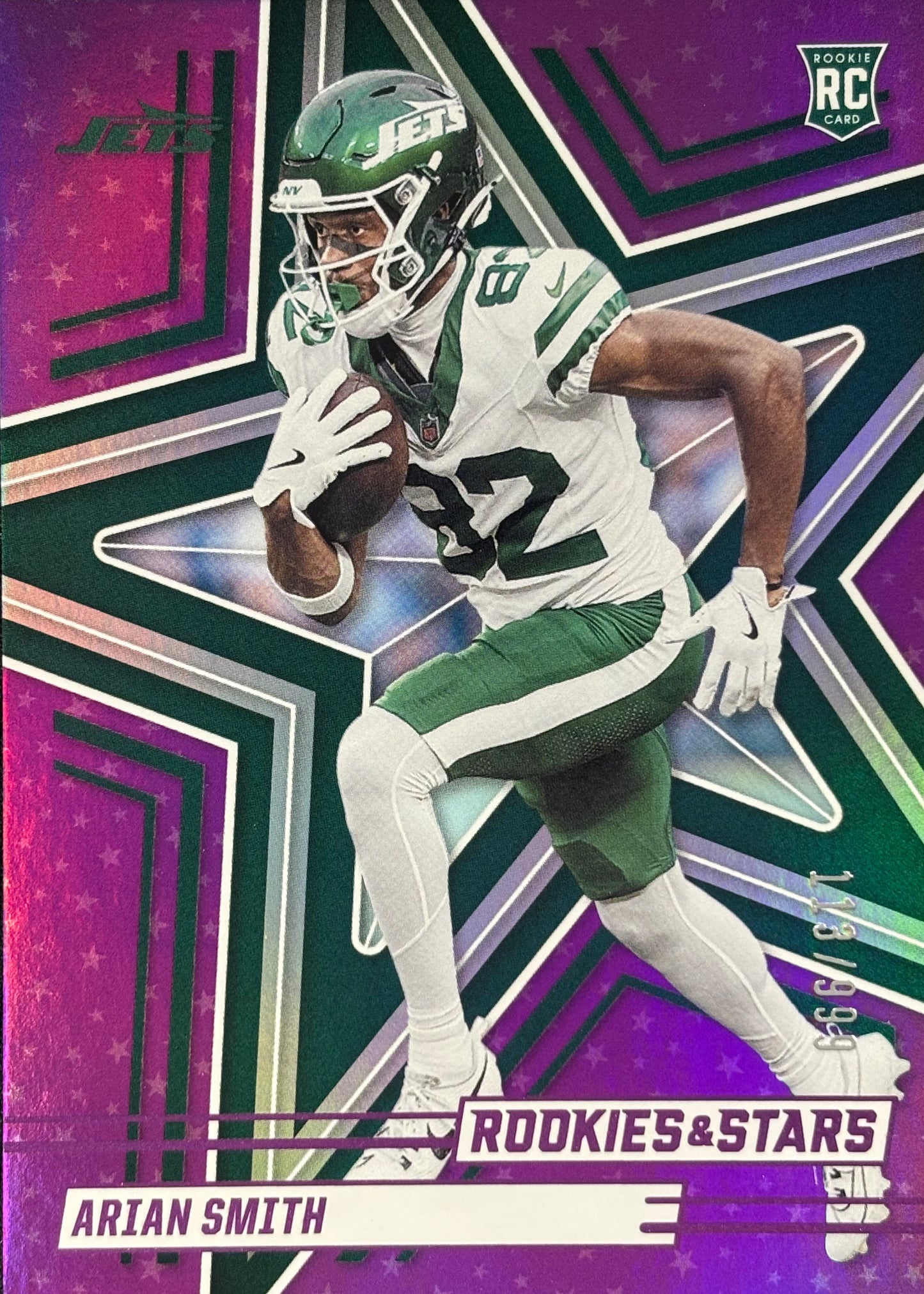 Arian Smith R&S Purple /999 Rookie Jets