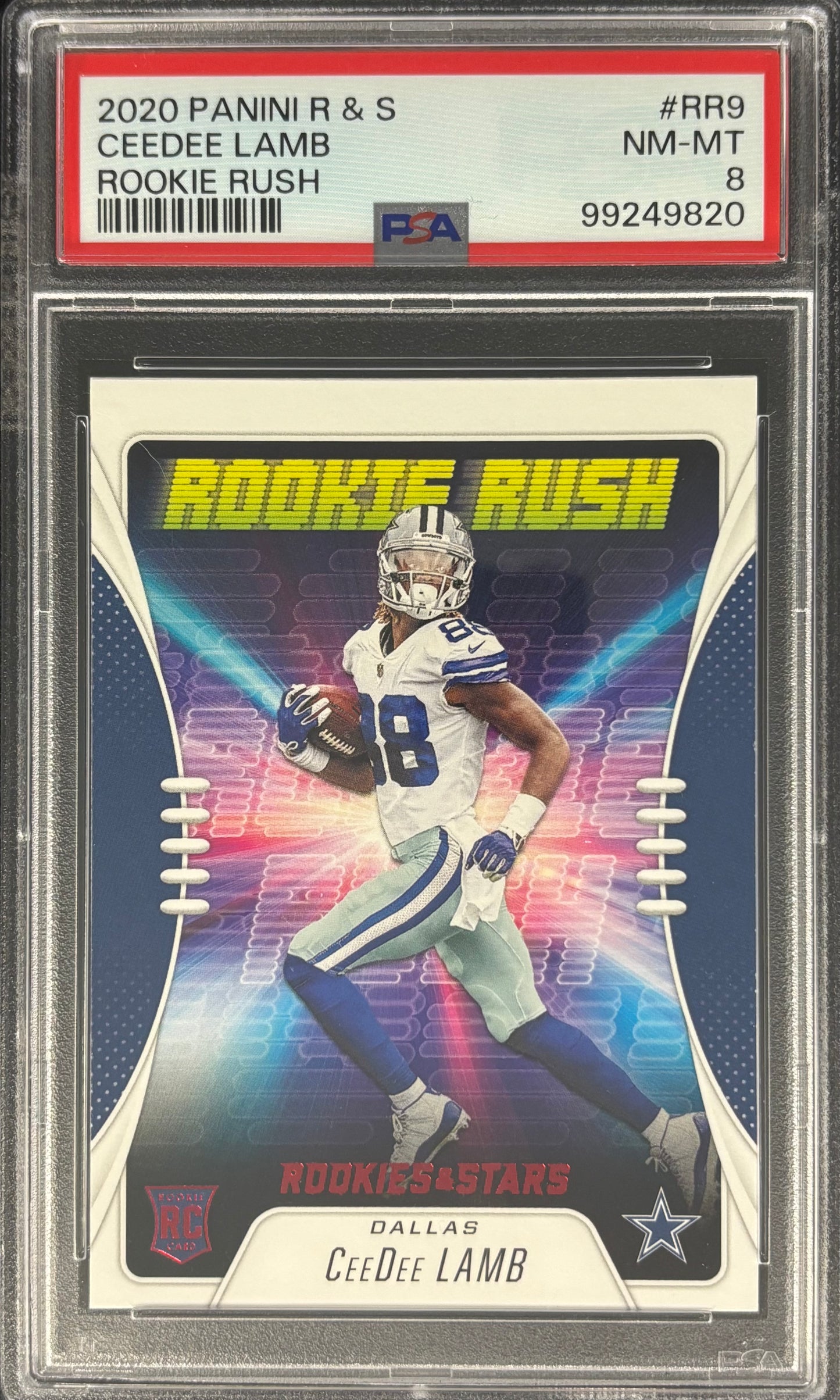 Ceedee Lamb R&S Rookie Rush PSA 8 Cowboys