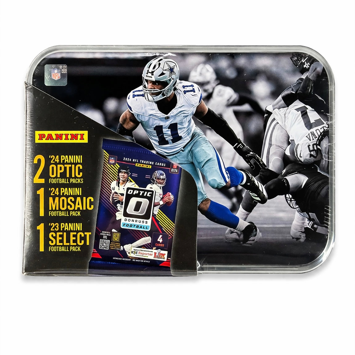 2023-24 Panini NFL Collector Tin Optic, Mosaic, Select SEALED