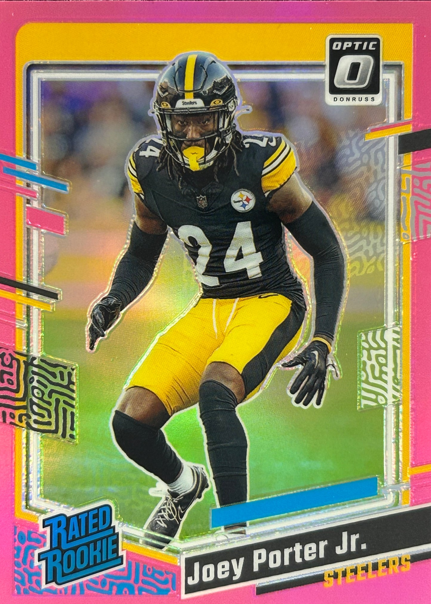Joey Porter Jr. Optic Pink Rookie Steelers