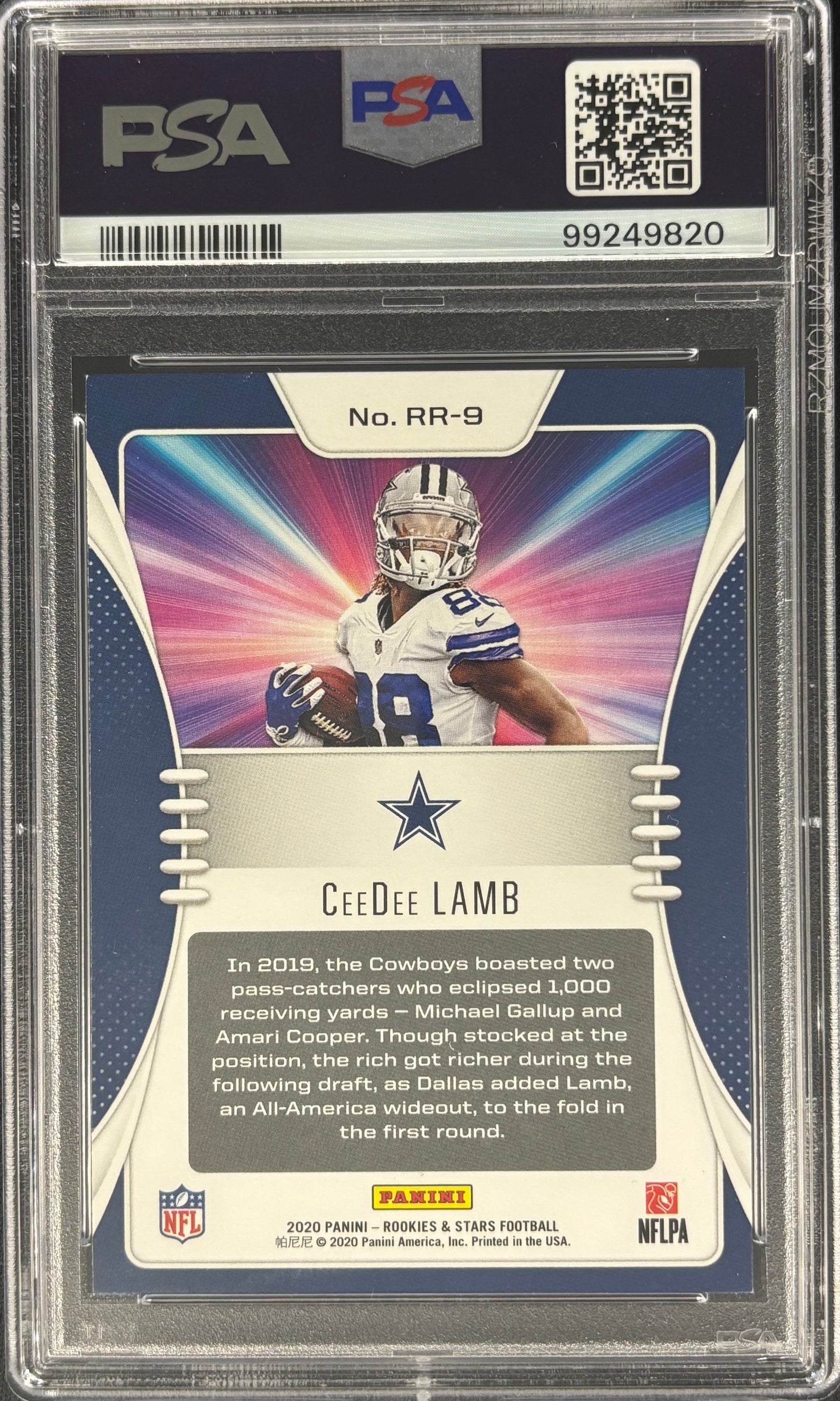 Ceedee Lamb R&S Rookie Rush PSA 8 Cowboys