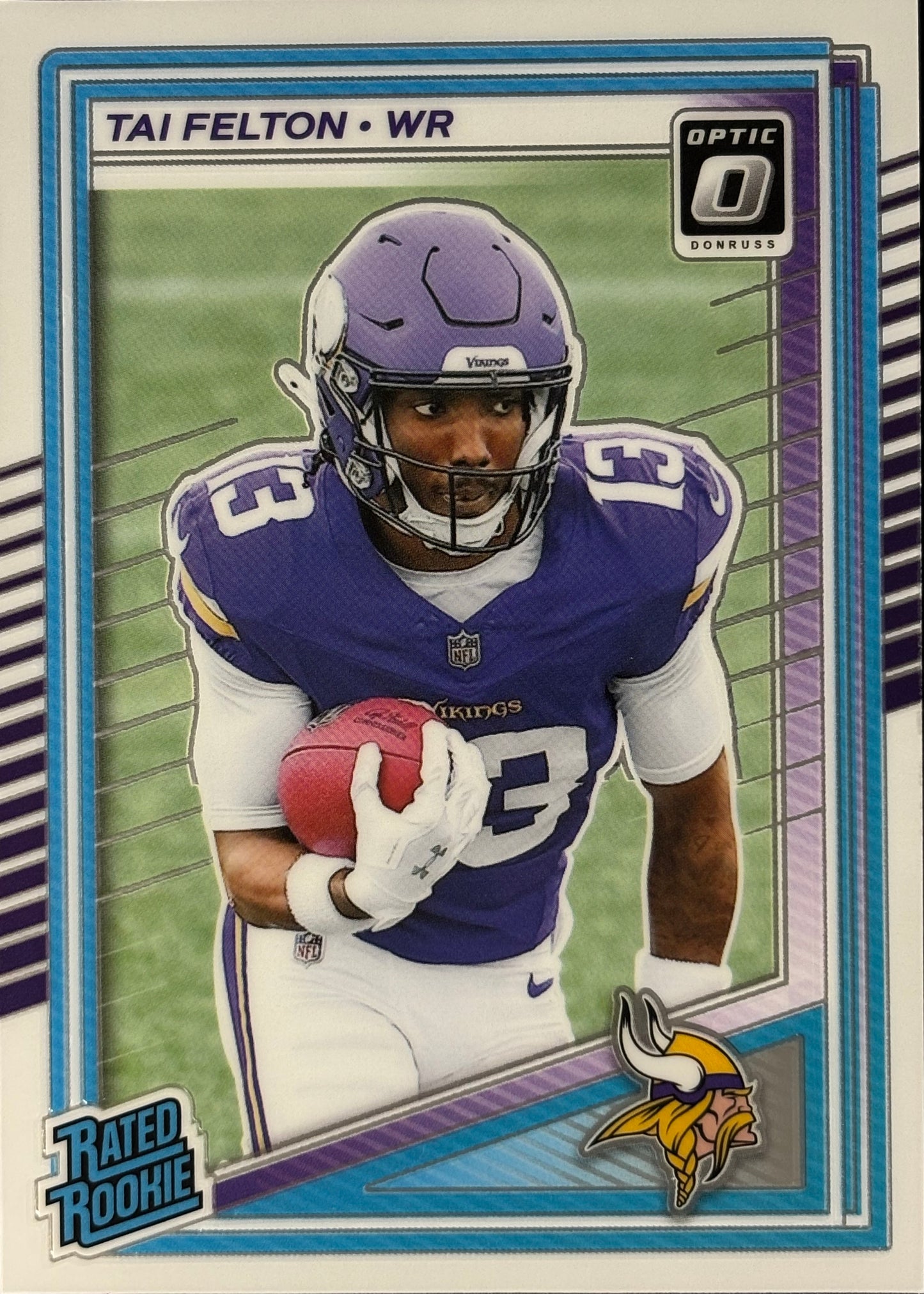 Tai Felton Optic Rated Rookie Vikings Sports Card