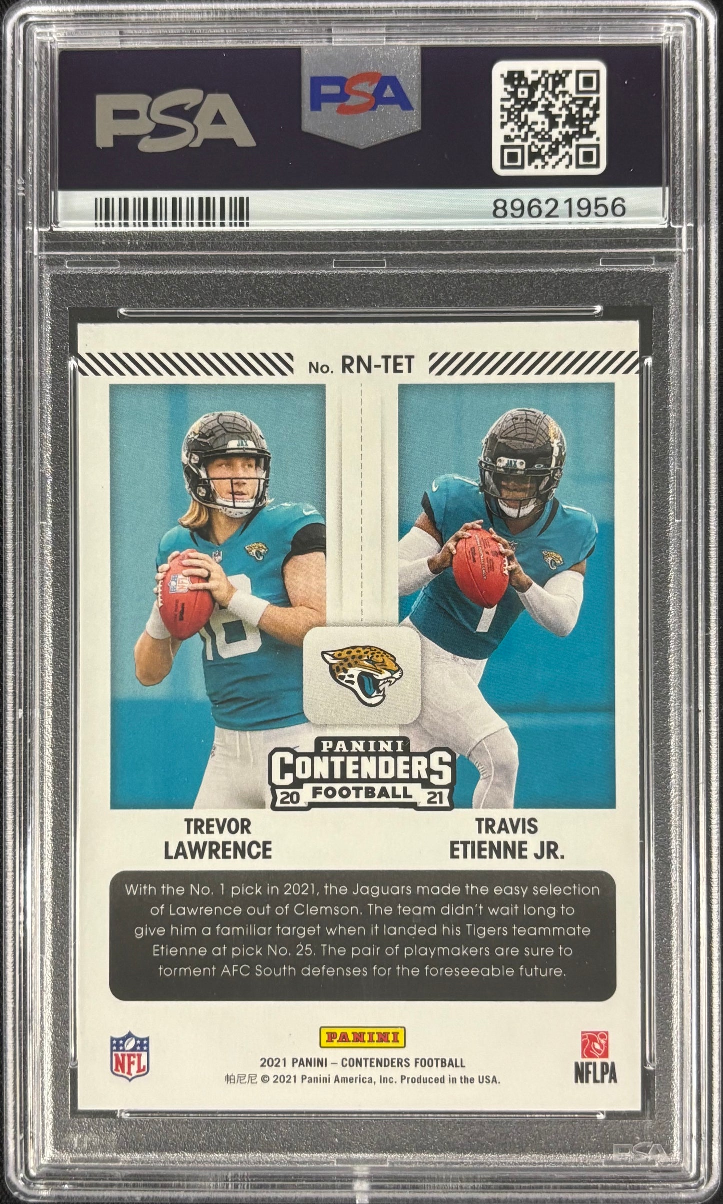 Travis Etienne Jr. Trevor Lawrence Round Numbers PSA 10 Rookie Jaguars