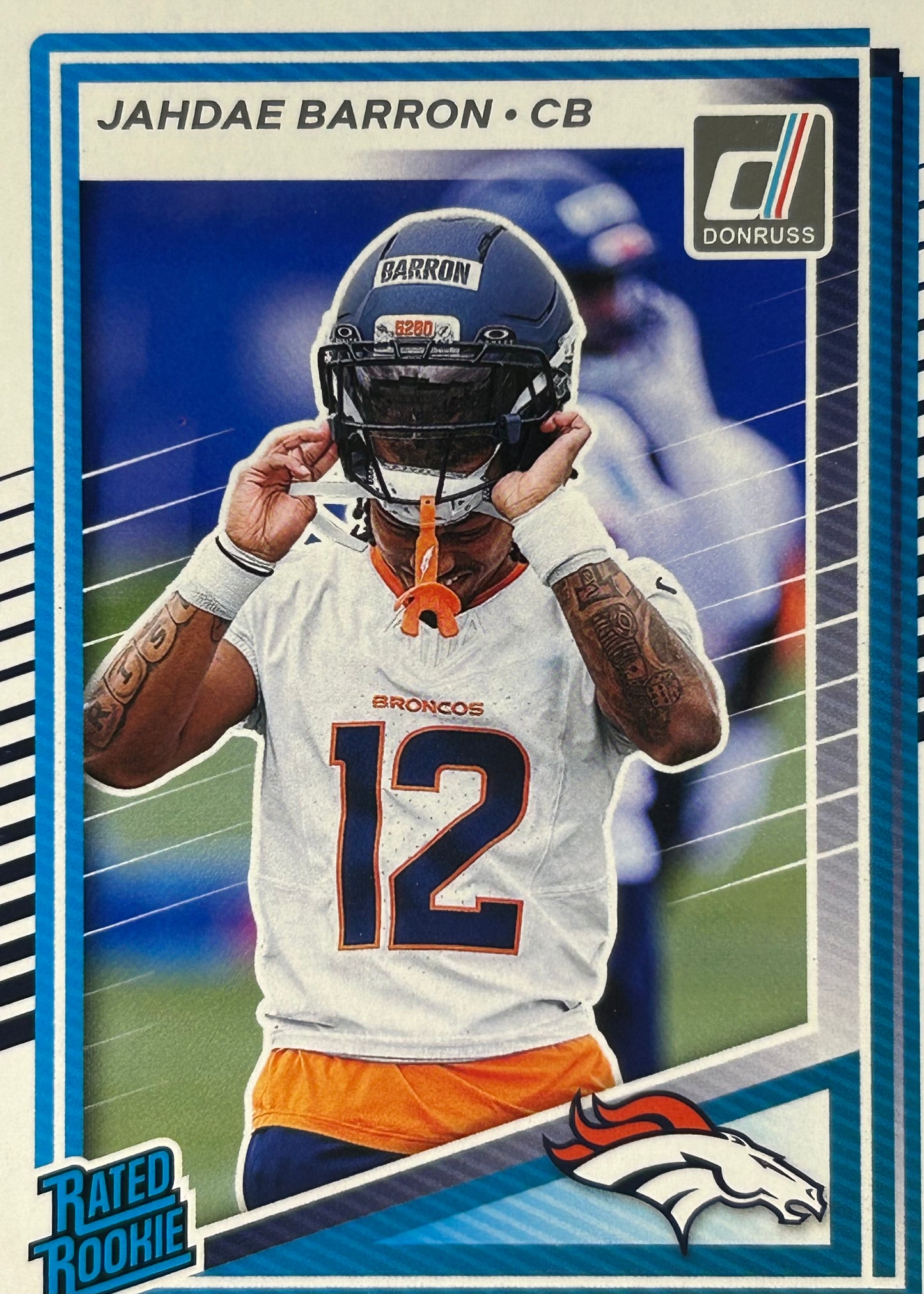 Jahdae Barron Donruss Rated Rookie Broncos Sports Card
