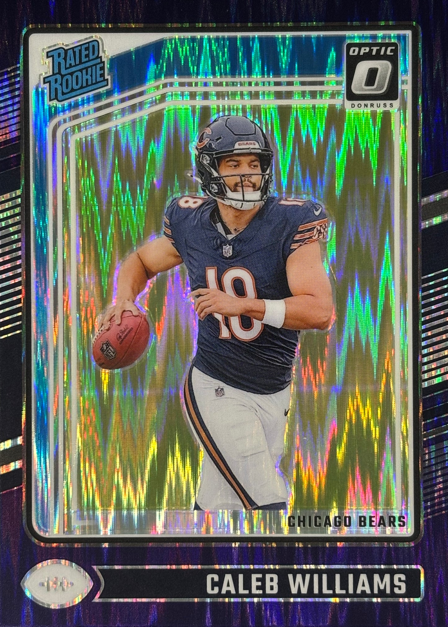 Caleb Williams Optic Purple Shock Rookie Bears