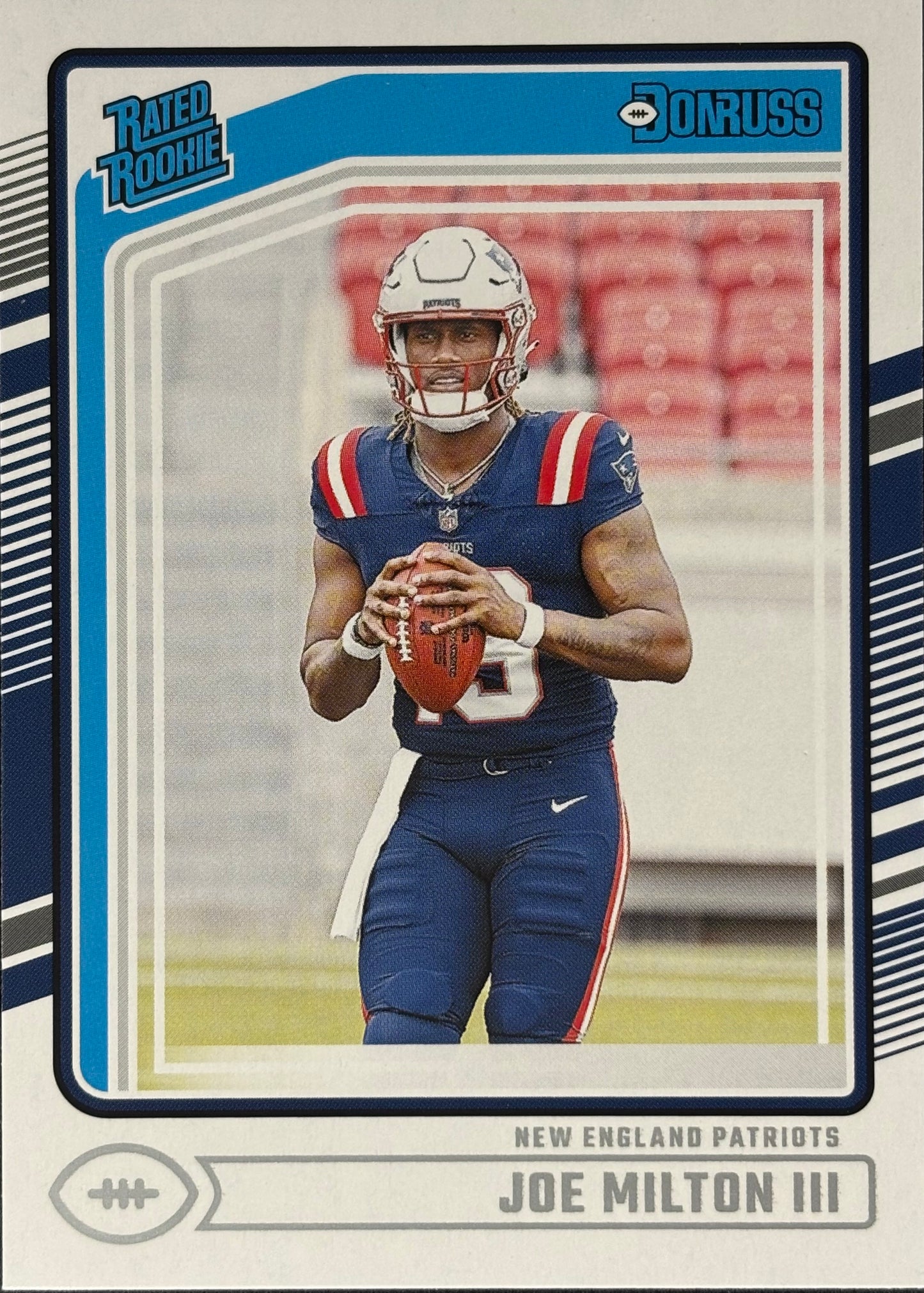 Joe Milton Donruss Rated Rookie Patriots Sports Card