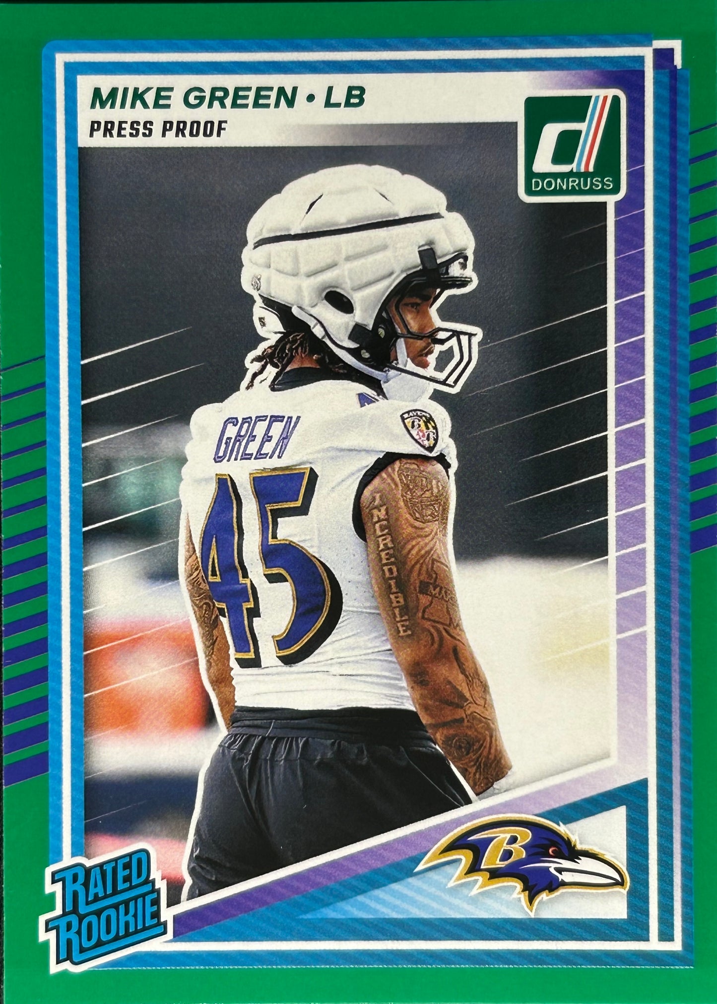 Mike Green Donruss Green Press Proof Rookie Ravens
