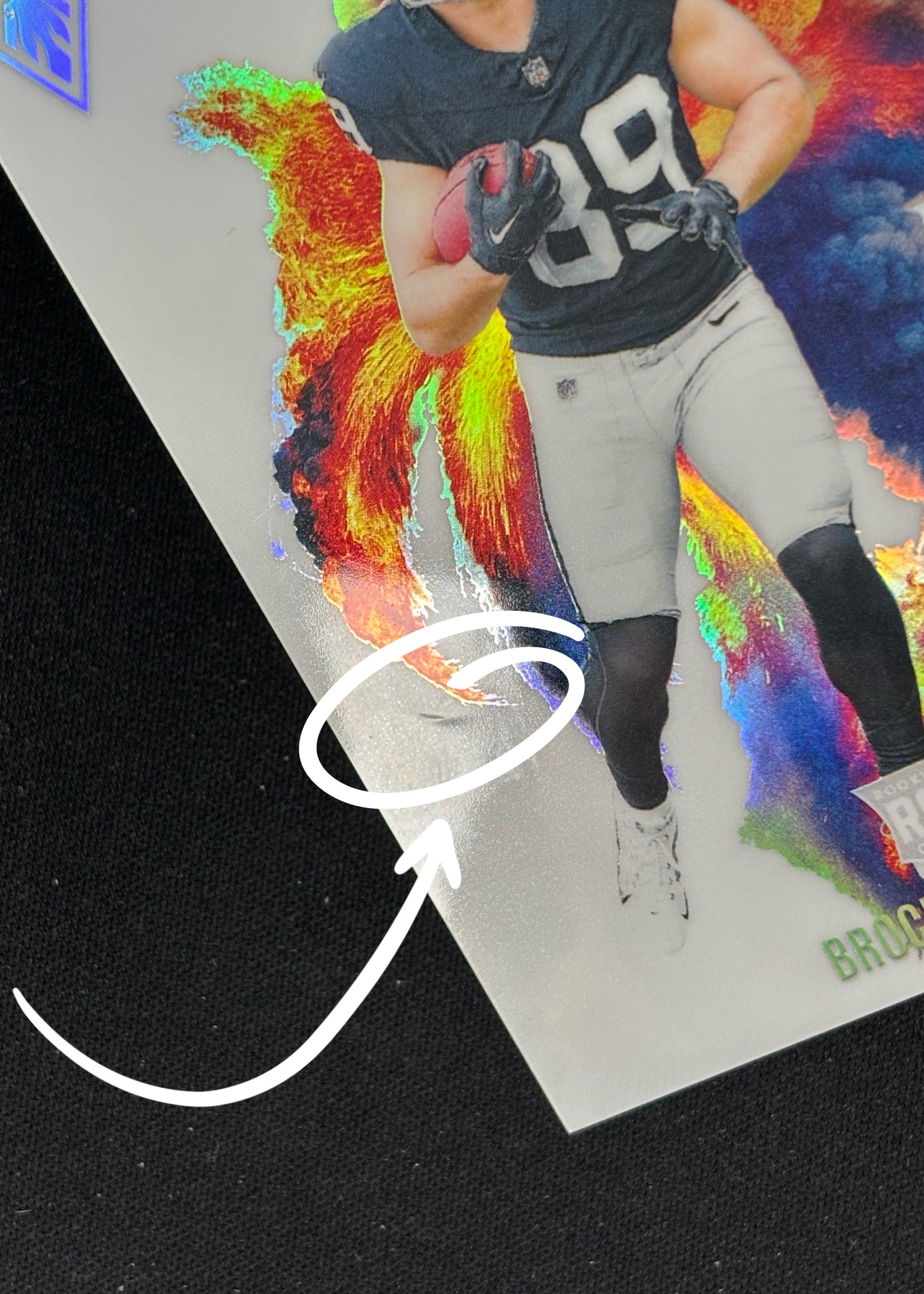 *Damaged* Brock Bowers Phoenix Color Blast Rookie Raiders