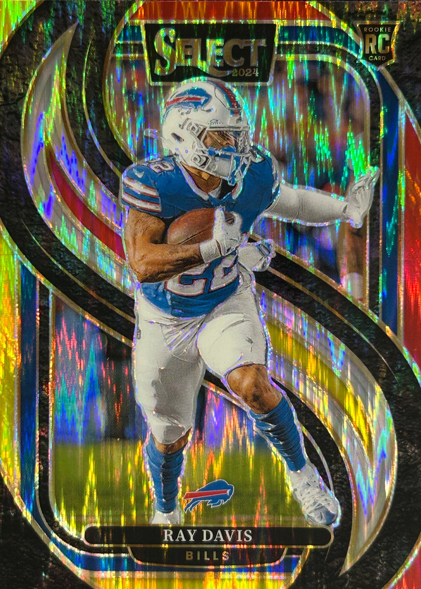 Ray Davis Select Red Yellow Shock Rookie Bills