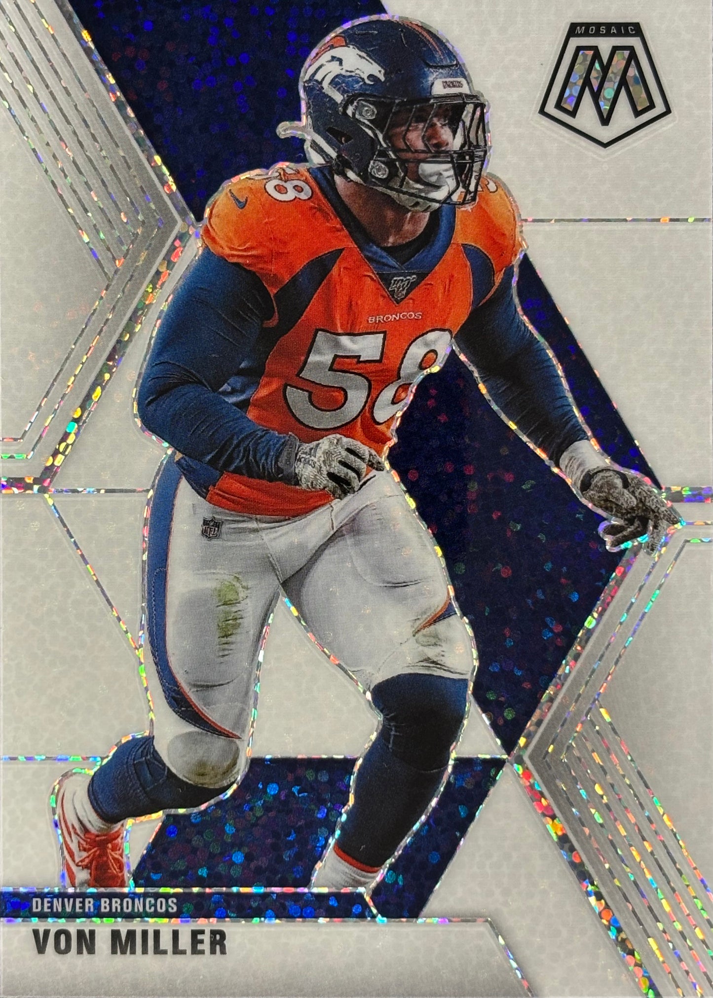 Von Miller Mosaic White Sparkle Broncos
