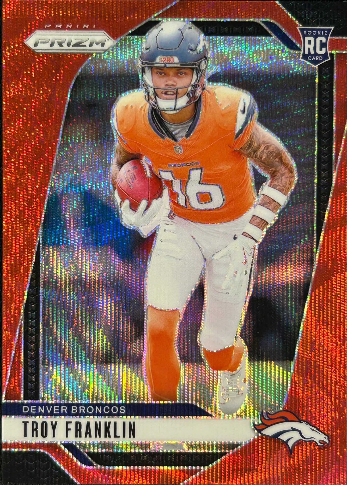 Troy Franklin Prizm Red Wave /149 Rookie