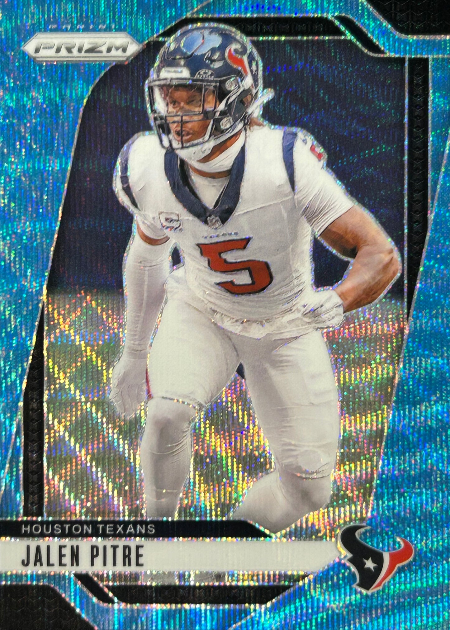 Jalen Pitre Prizm Blue Wave /230 Texans