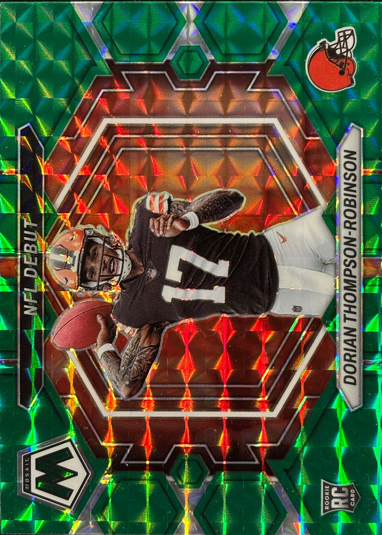 Dorian Thompson-Robinson Mosaic NFL Debut Green Browns