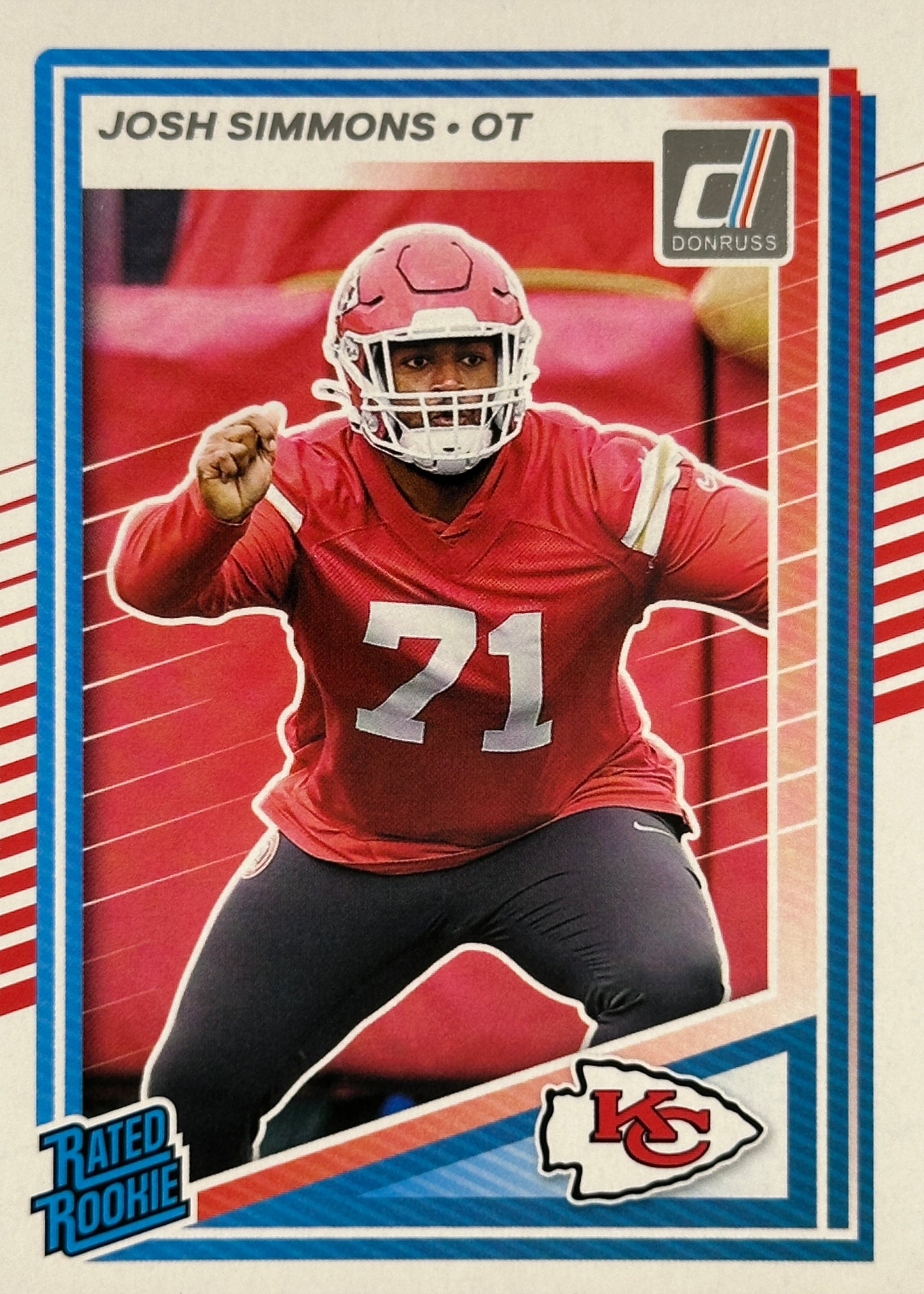 Josh Simmons Rated Rookie Donruss Chiefs