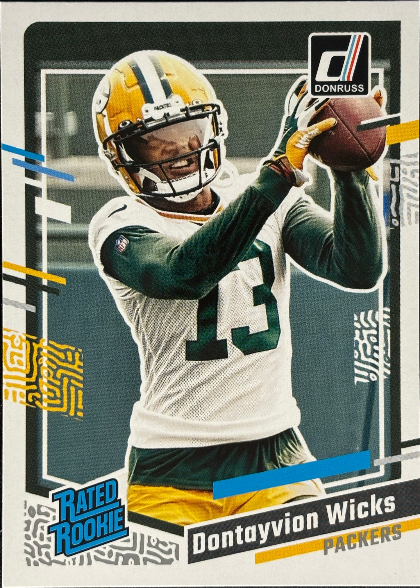 Dontayvion Wicks Donruss Rated Rookie Packers