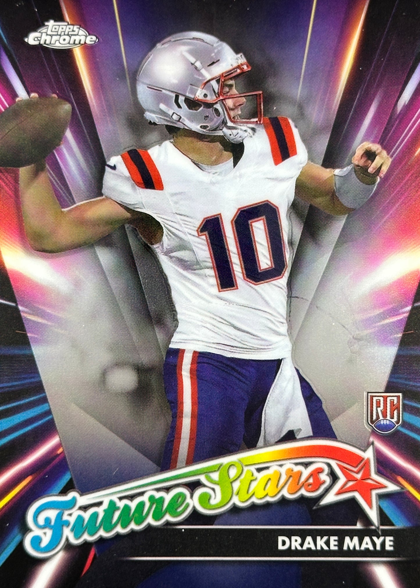 Drake Maye Topps Chrome Future Stars Rookie Patriots