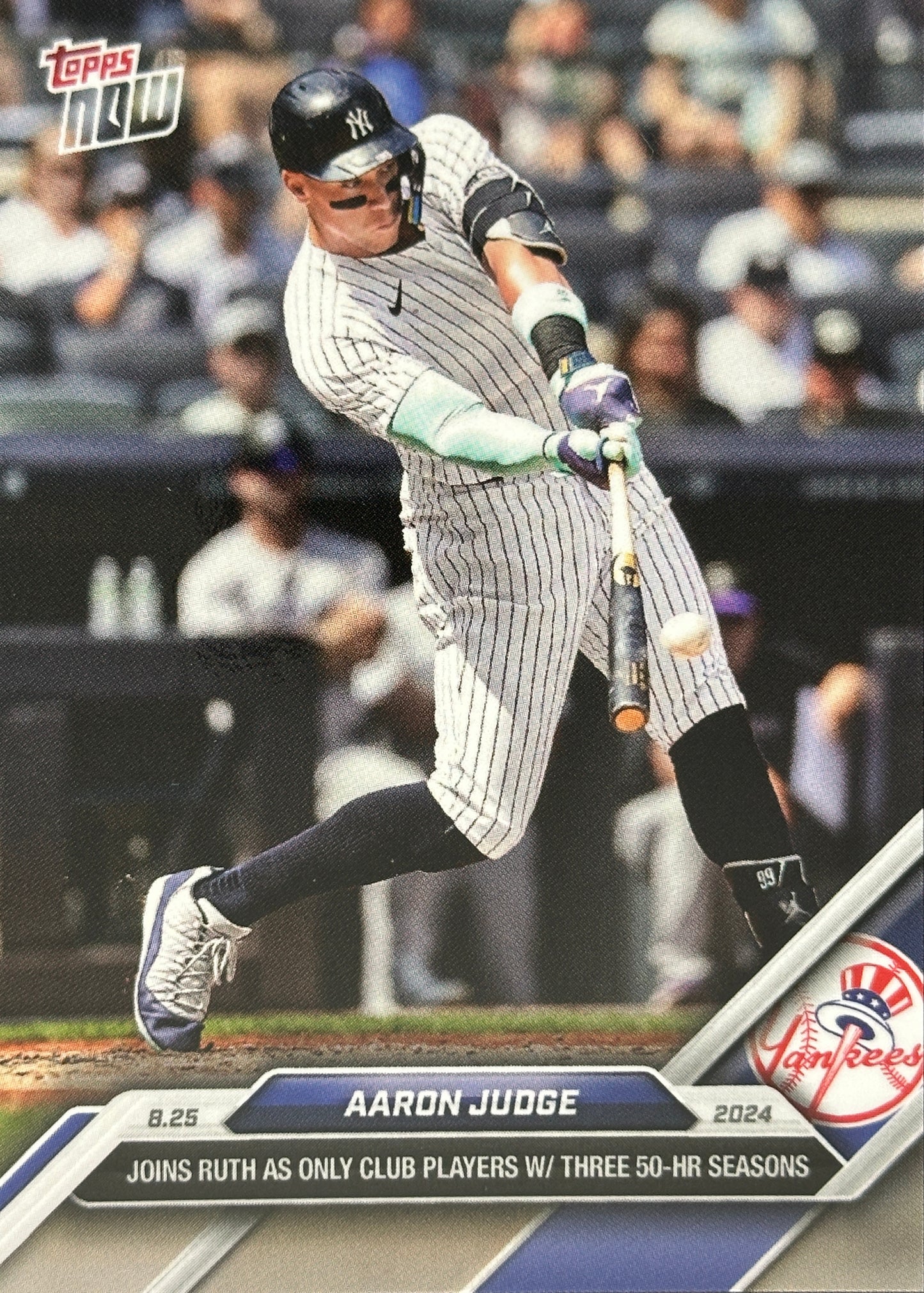 Aaron Judge Three 50 Home Run Seasons Topps Now #594