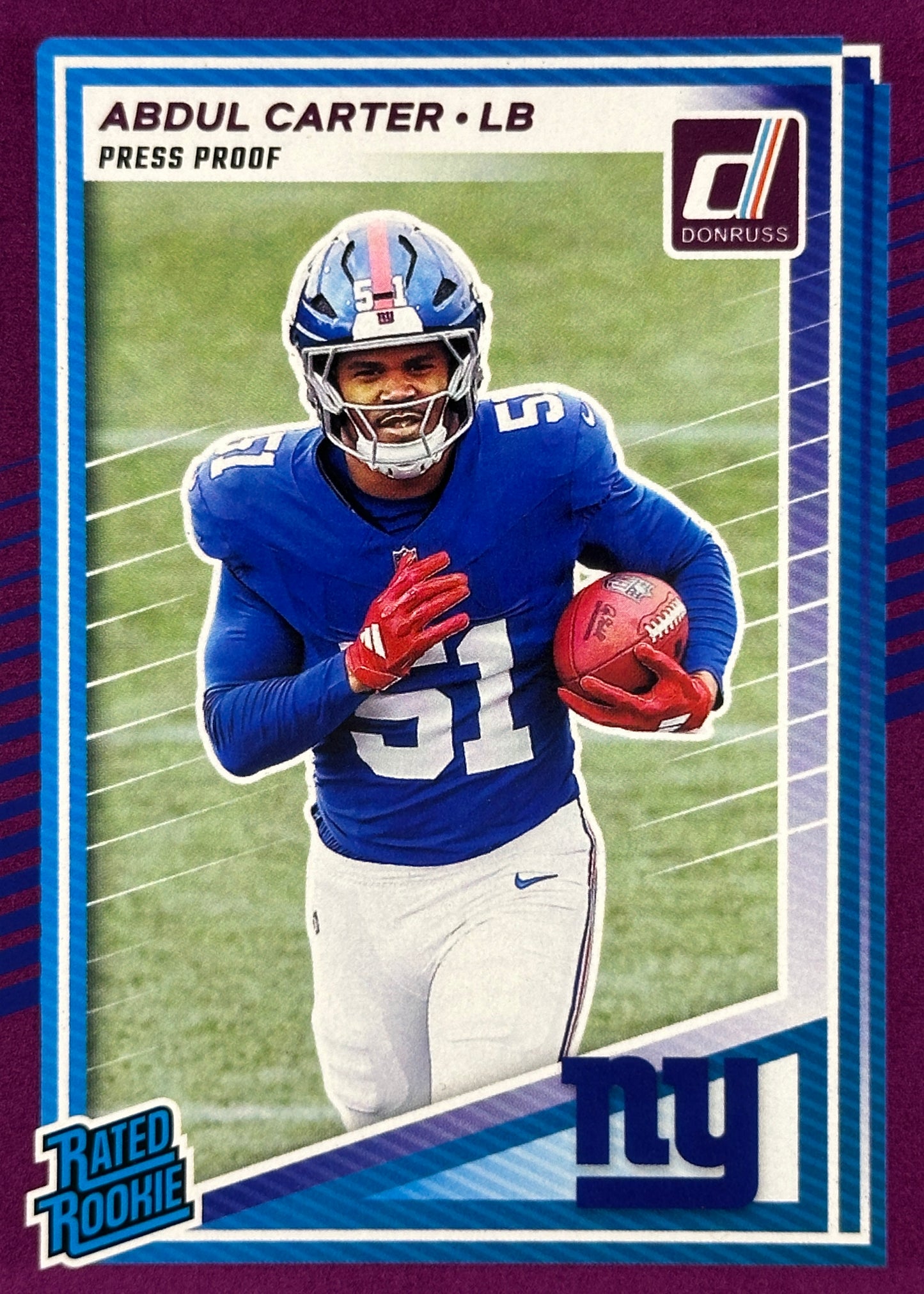 Abdul Carter Purple Rated Rookie Giants