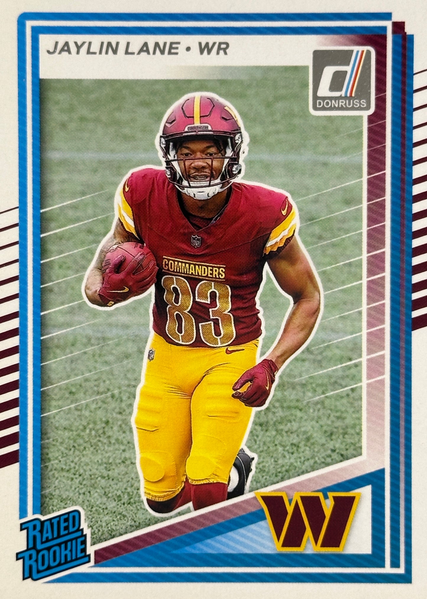 Jaylin Lane Rated Rookie Donruss Commanders Sports Card